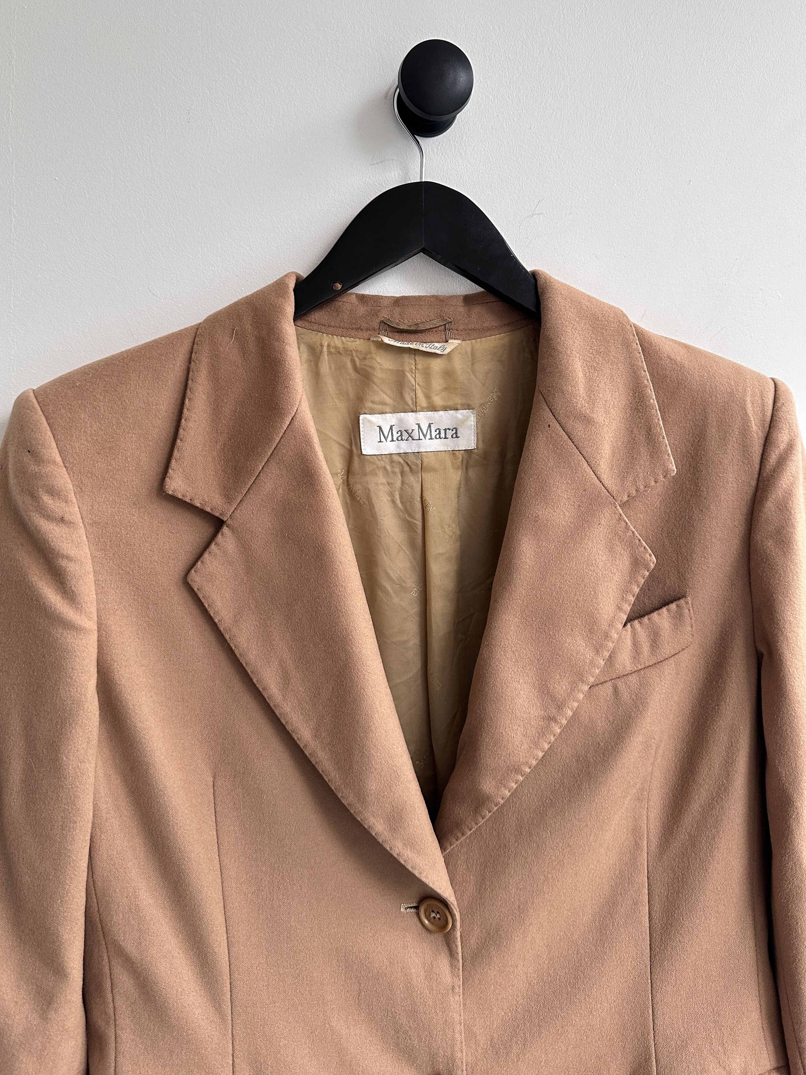 Max Mara Max Mara Beige Blazer Jacket Size L / US 10 / IT 46 - 4 Thumbnail