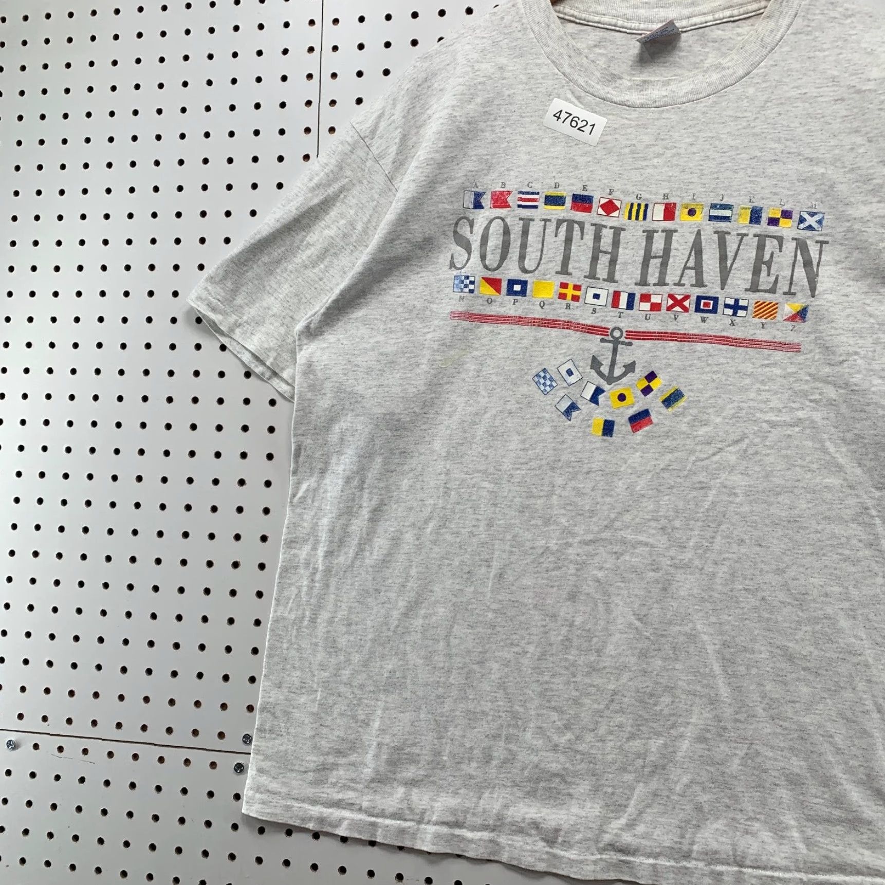 Vintage VINTAGE Islander Sportswear T-Shirt Mens XL Gray 90s USA Sailing Flags Single Stitch Shirt Size US XL / EU 56 / 4 - 5 Thumbnail
