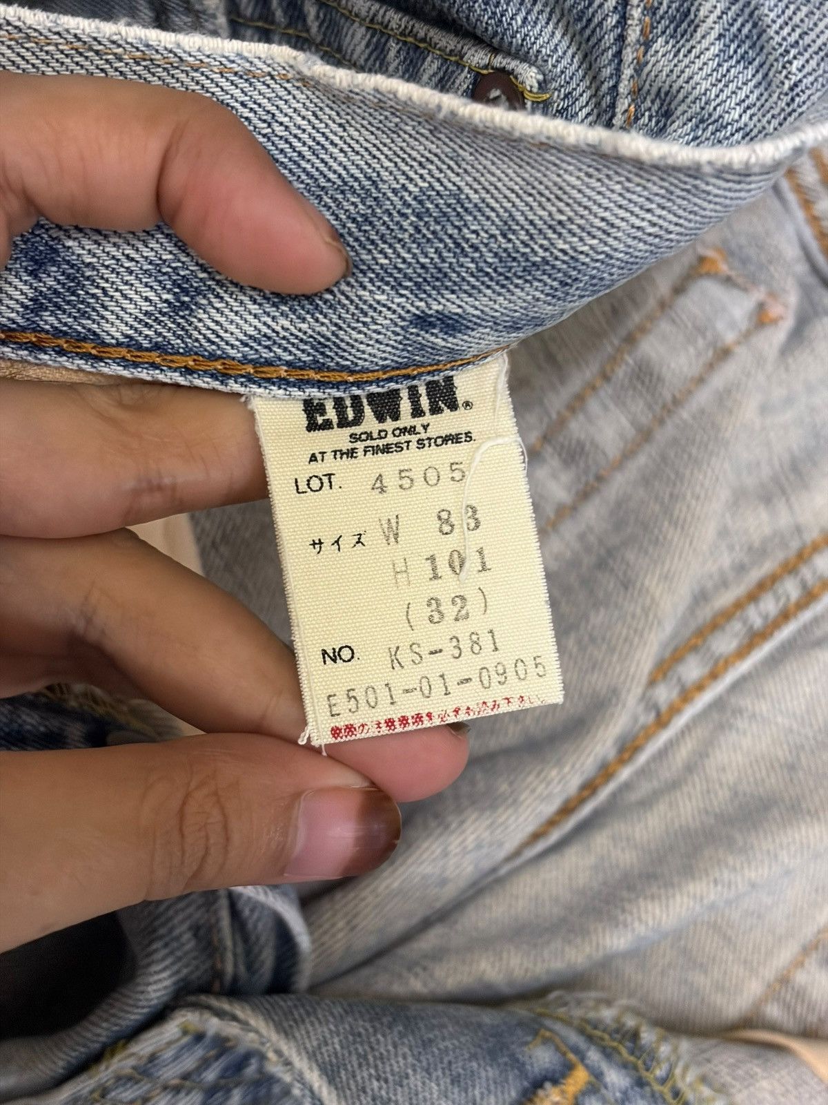 Edwin Vintage Edwin 505X Selvedge Distressed Baggy Jeans Size US 32 / EU 48 - 5 Thumbnail