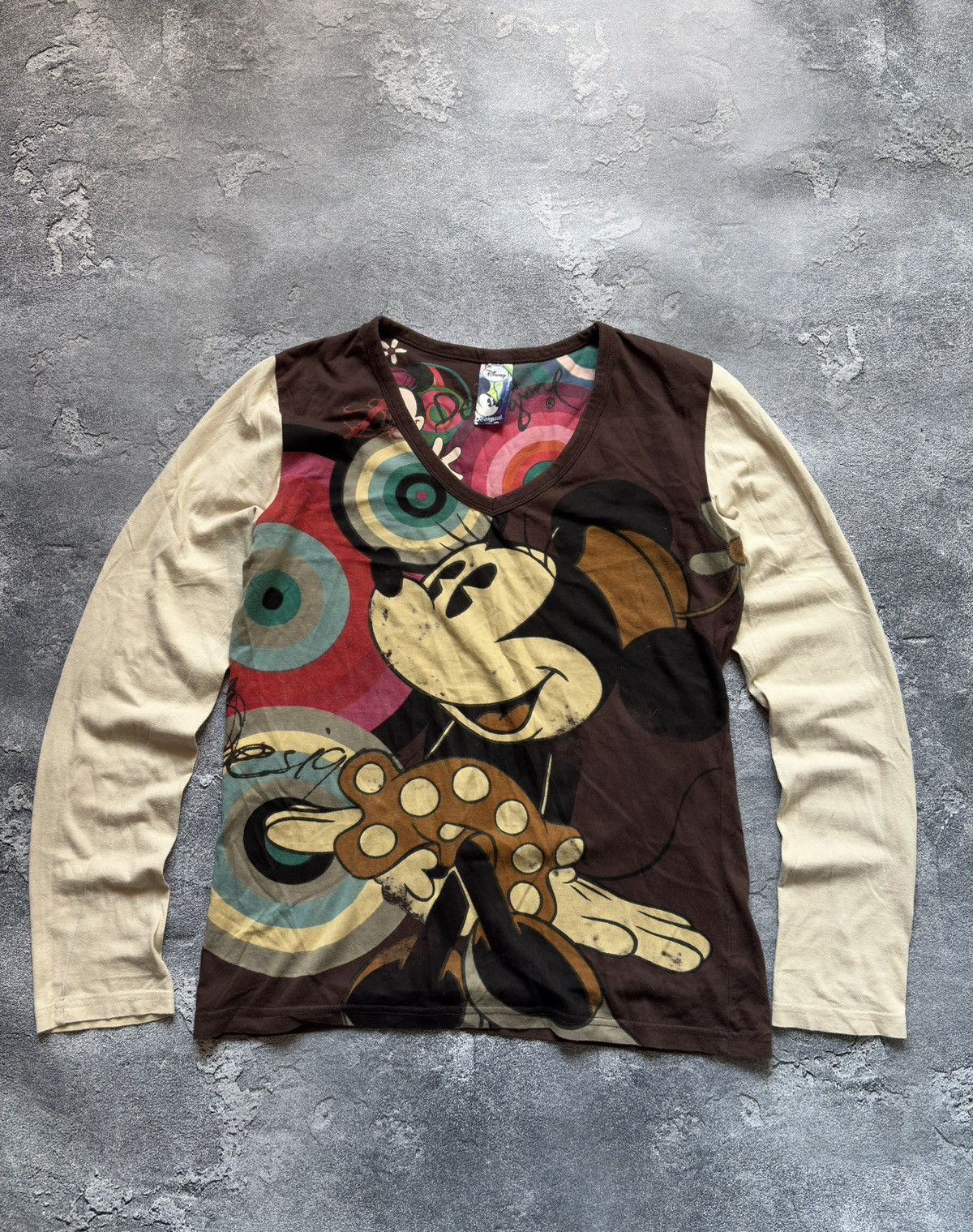 Jean Paul Gaultier Crazy Desigual JPG Vibe Disney Mickey Mouse Long Sleeve Top Size XL / US 12-14 / IT 48-50 - 1 Thumbnail