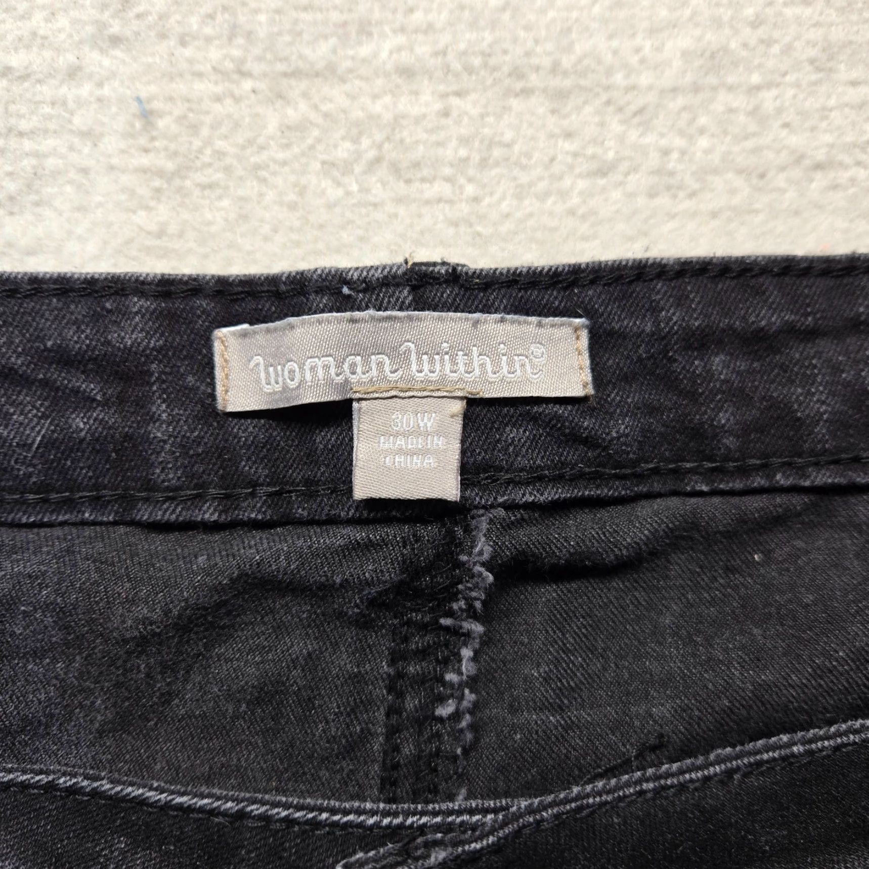 Vintage VINTAGE Woman Within Jeans Denim Pants Roll Tab Adult Plus Size 30W Black Chino Jeans Nature 90s Mens Womens Size 30" / US 8 / IT 44 - 3 Thumbnail