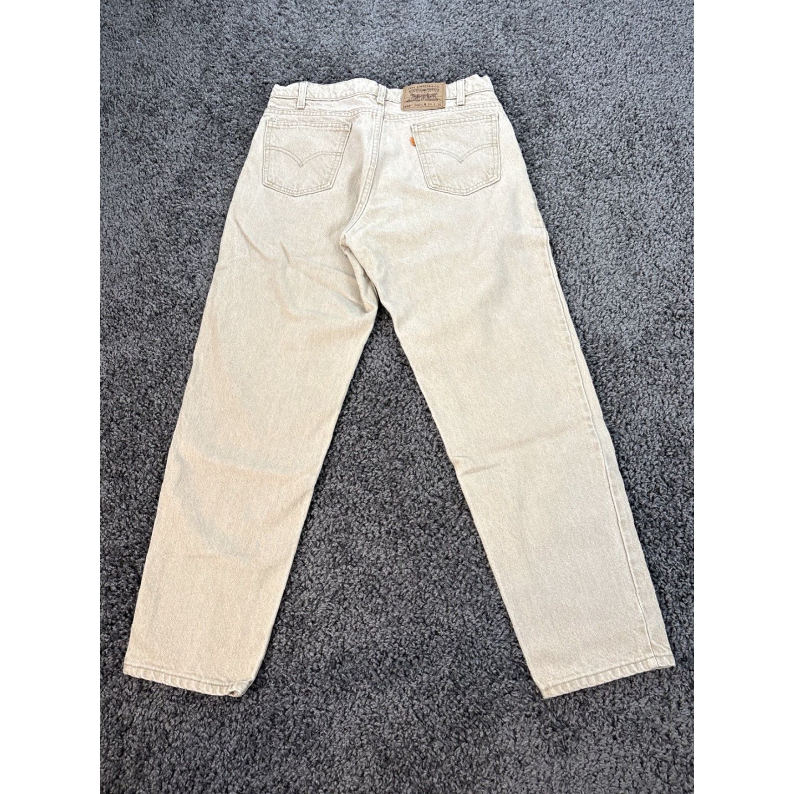Levi's VINTAGE Levi's 550 Jeans Men 34X30 Tan Relaxed Tapered Orange Tab 90s USA Size US 34 / EU 50 - 7 Thumbnail