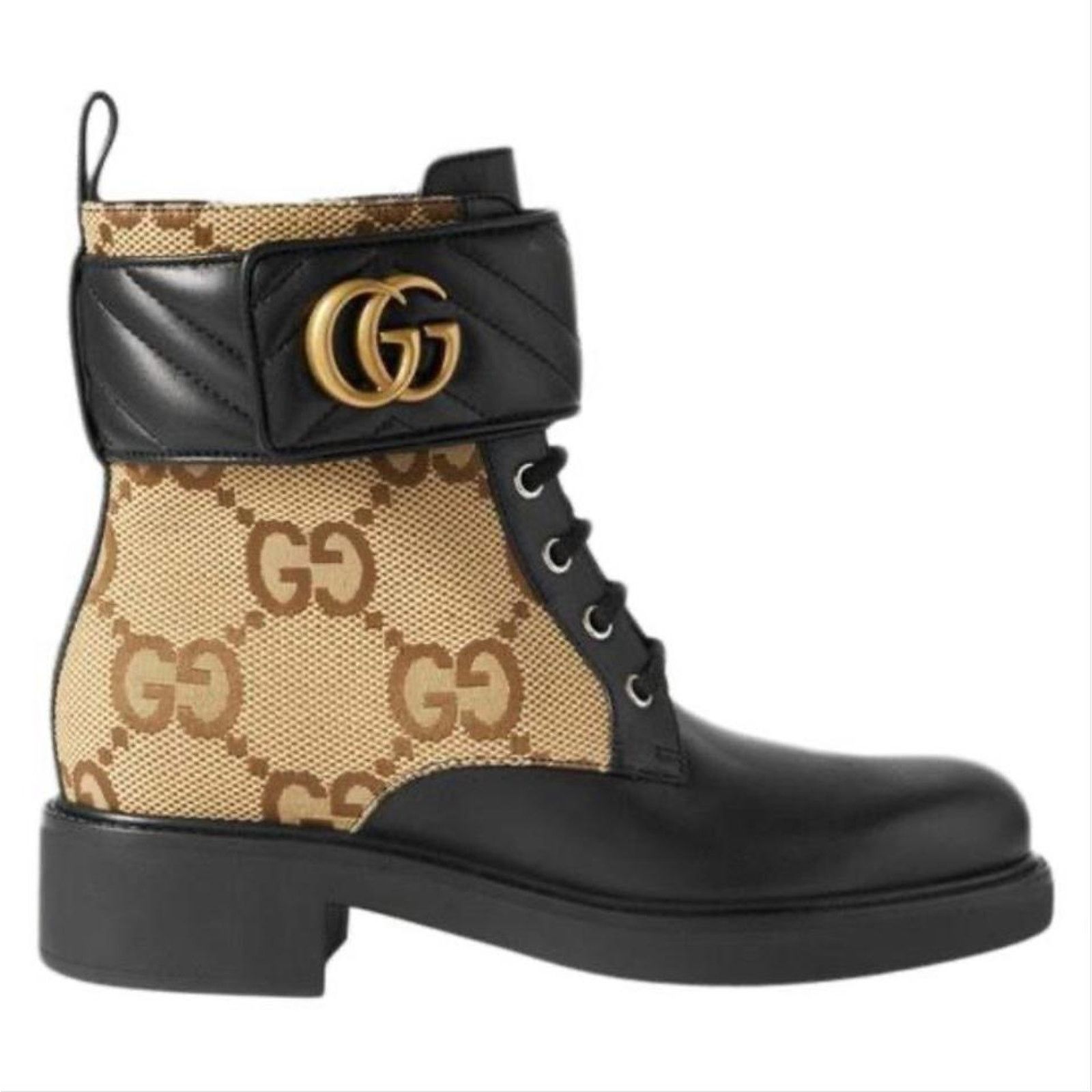 Gucci Marmont GG logo canvas leather boots 39 Size US 9 / IT 39 - 1 Thumbnail