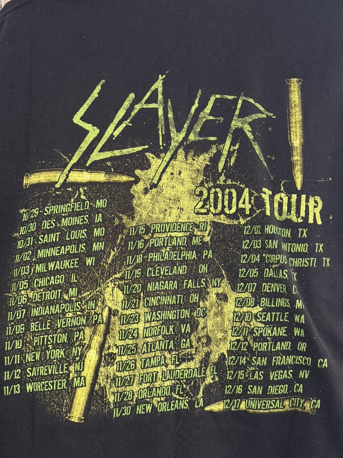 Band Tees Slayer 2004 Tour Gas Mask Tee Size US L / EU 52-54 / 3 - 5 Thumbnail