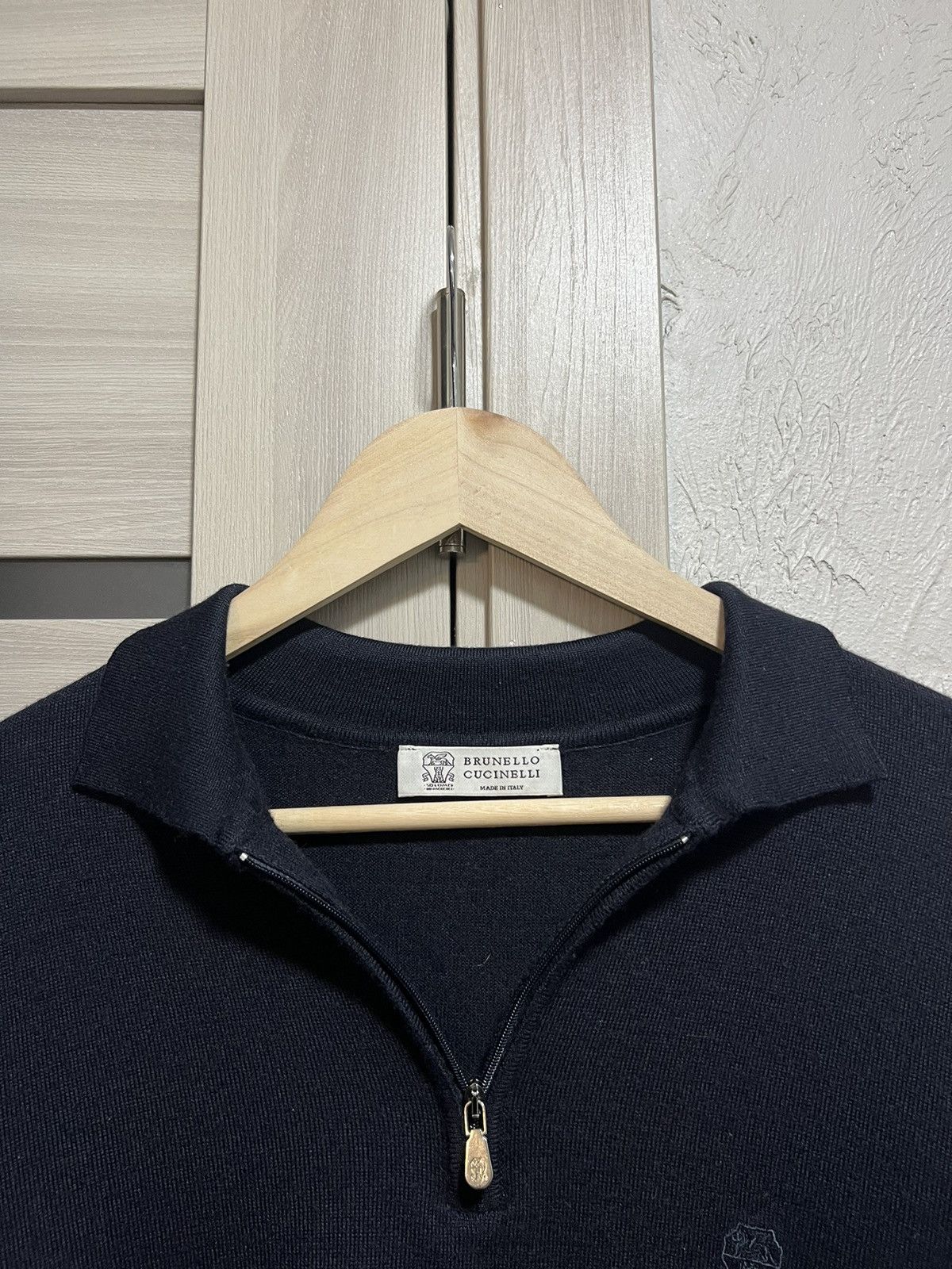 Brunello Cucinelli Brunello Cucinelli Wool Pullover Zip Old Money L Size Size US L / EU 52-54 / 3 - 18 Thumbnail