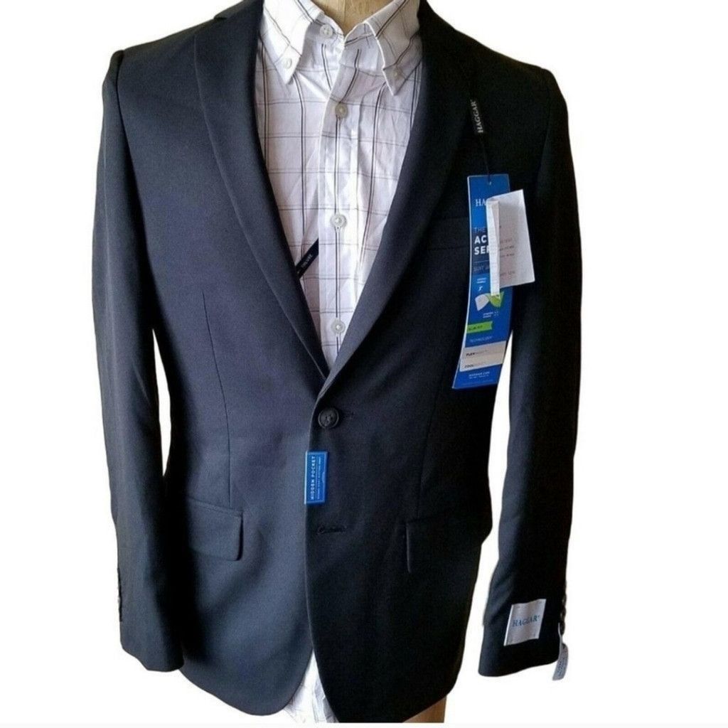 Haggar HAGGAR Slim Fit 2-Button Center Vent Sport C Size US L / EU 52-54 / 3 - 1 Thumbnail