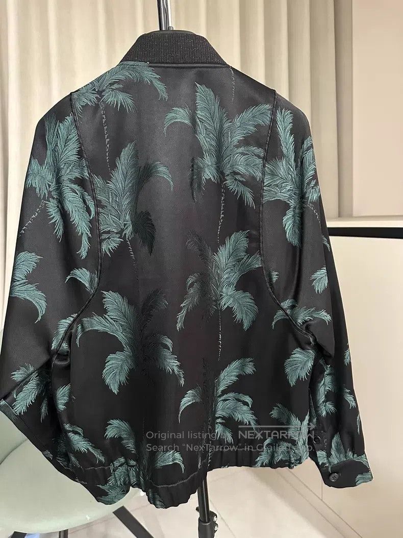 Saint Laurent Paris Saint Laurent Paris Palm satin jacquard jacket baseball su Size XS / US 0-2 / IT 36-38 - 3 Thumbnail