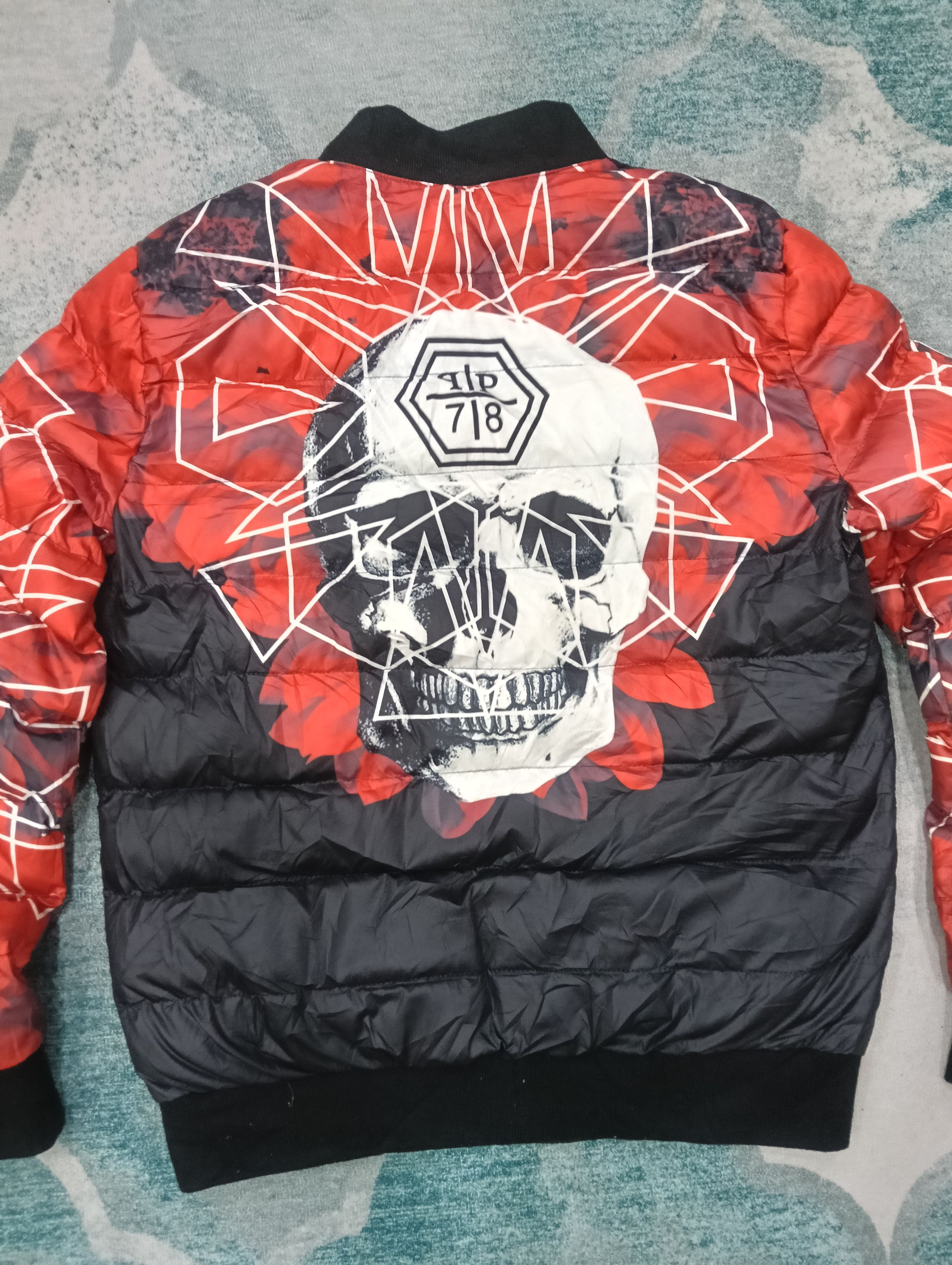 Designer × Japanese Brand Huishang Inspired Philipp Plein Skull Puffer Jacket Size US XL / EU 56 / 4 - 1 Thumbnail