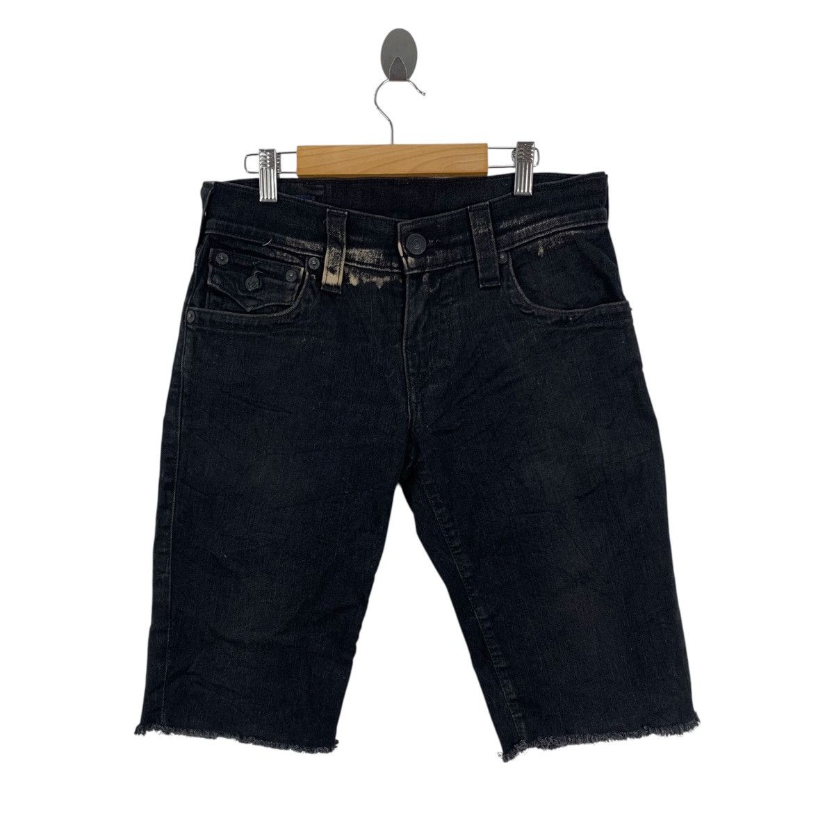 Japanese Brand TRUE RELIGION Japanese Made in USA Denim Jeans Short Pants Size US 28 / EU 44 - 3 Thumbnail