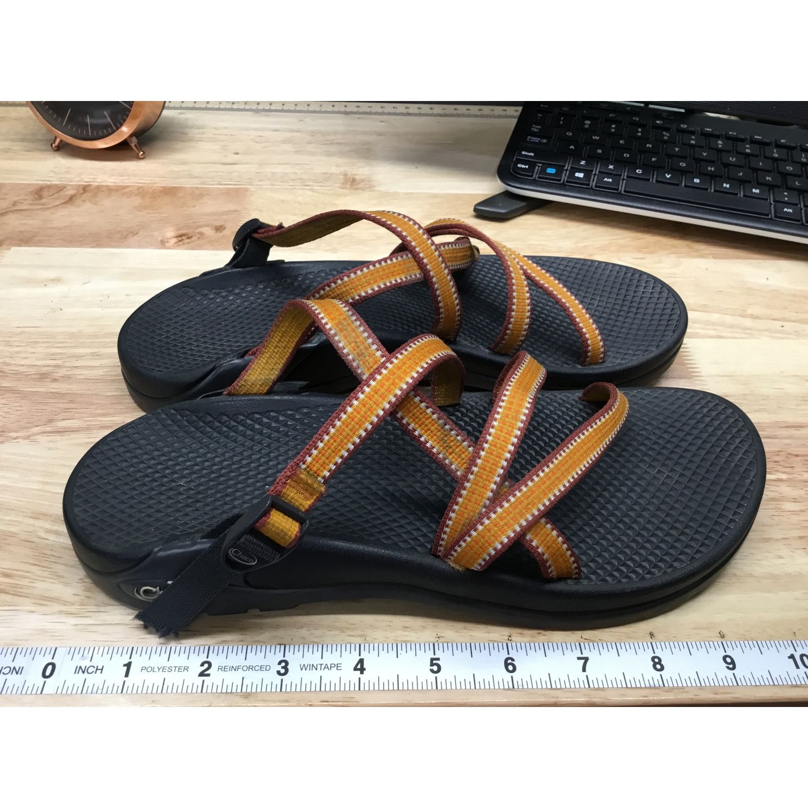 Chaco Chaco Strappy Sandals Womens Orange Black Slip-On Comfort 6 Size US 6 / IT 36 - 2 Thumbnail