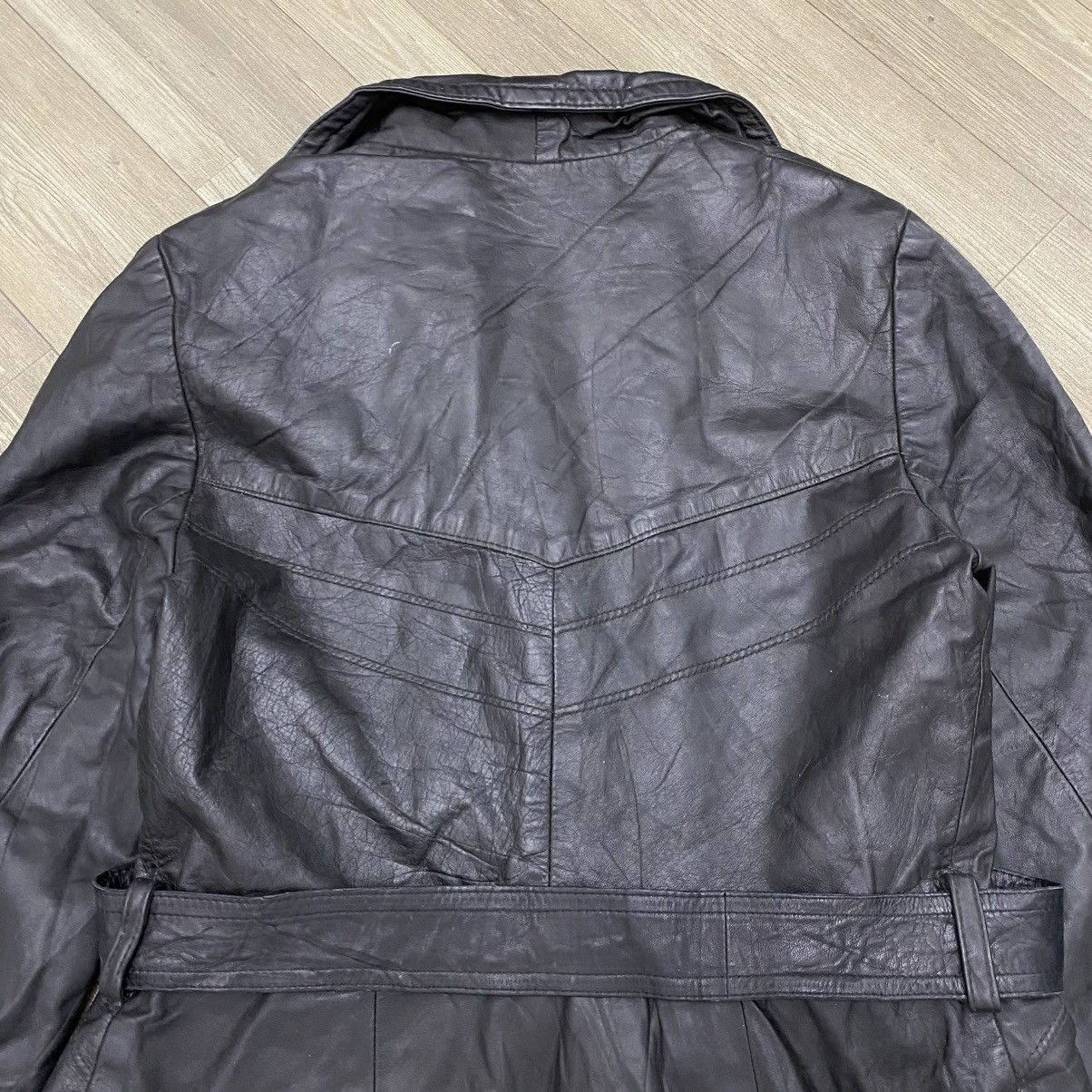 Yves Saint Laurent 90s Yves Saint Laurent Hedi Slimane Leather Trench Coat YSL Size US M / EU 48-50 / 2 - 14 Thumbnail