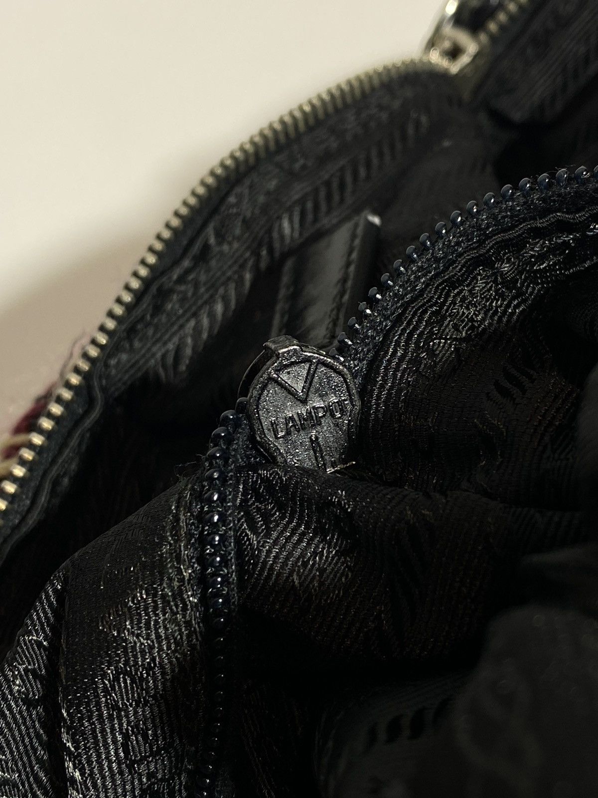 Prada Prada Boston Bag Triangle Logo Plate Tweed Size ONE SIZE - 23 Thumbnail
