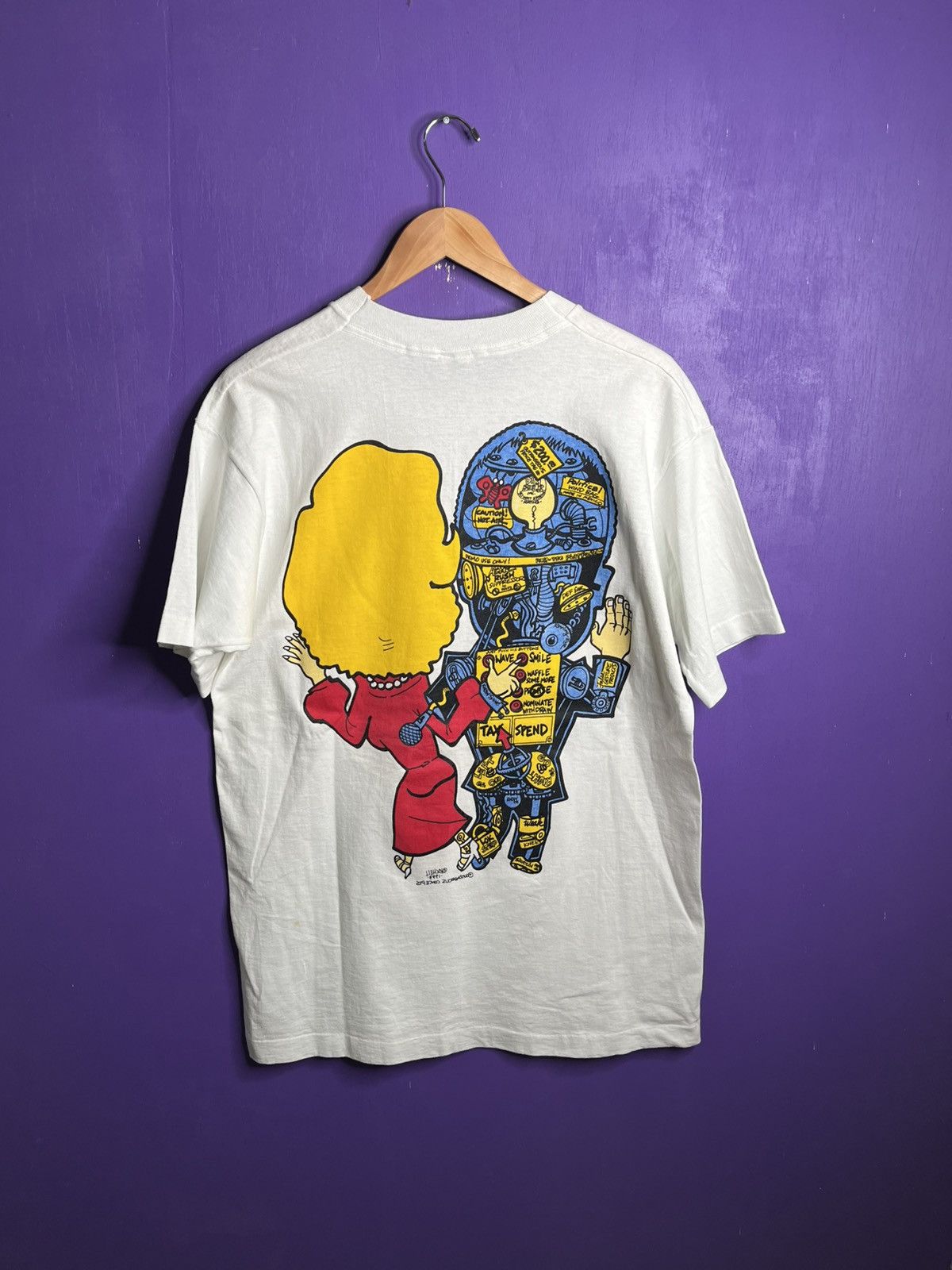 Vintage Vintage 1993 The Clinton’s robot Bill art t-shirt Size US L / EU 52-54 / 3 - 2 Thumbnail