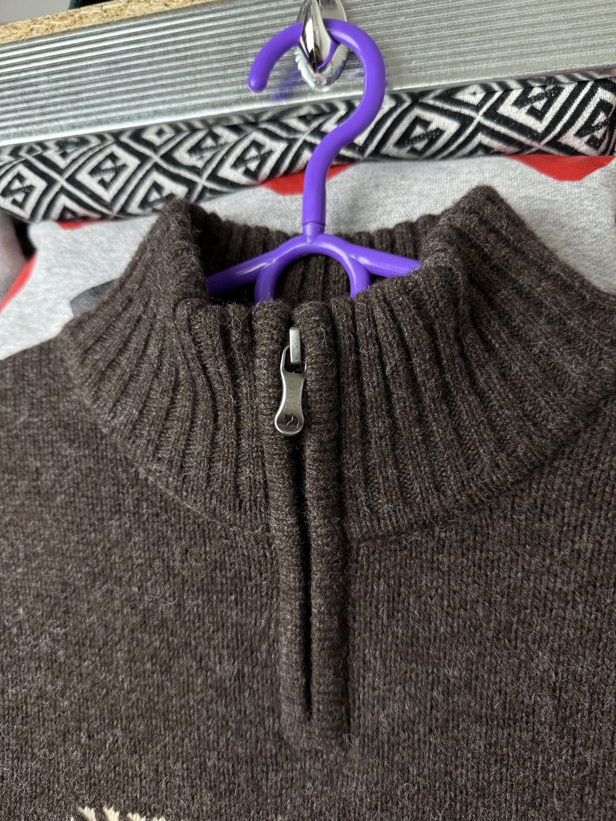 Fjallraven FJALLRAVEN Wool Red Fox Sweater Jumper Zip Hiking Big Logo Size US M / EU 48-50 / 2 - 9 Thumbnail