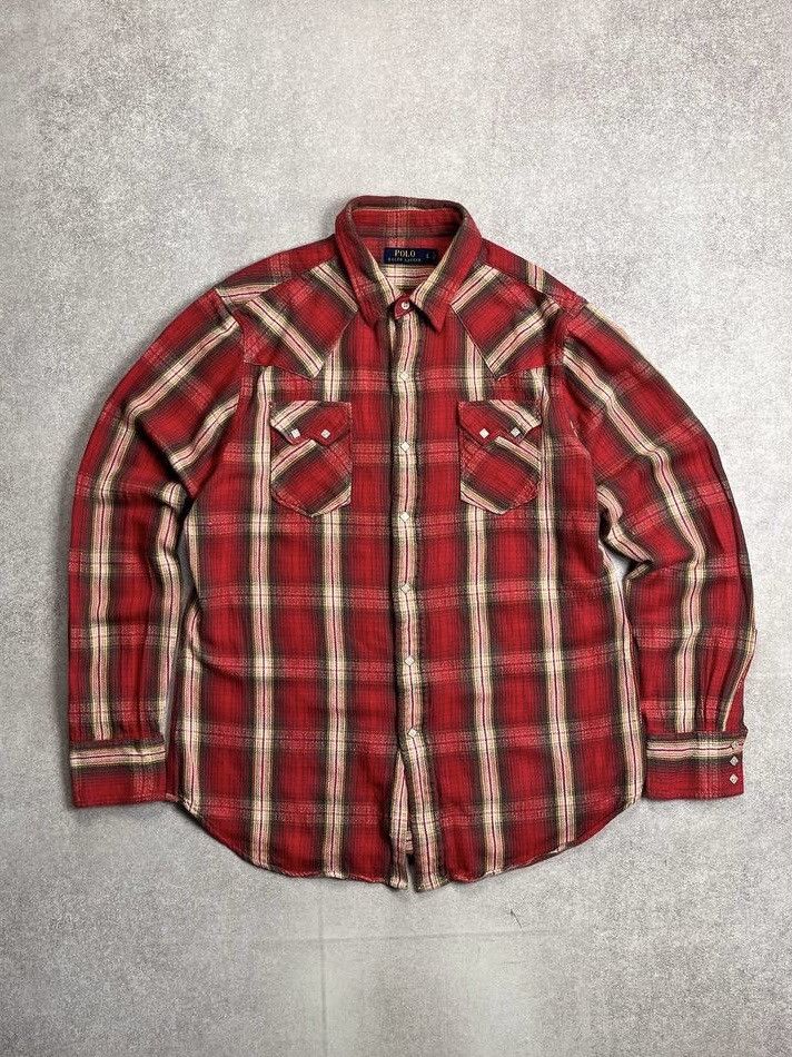Polo Ralph Lauren Vintage Polo Ralph Lauren Checkered Flannel Shirt Y2K L Size US L / EU 52-54 / 3 - 1 Thumbnail