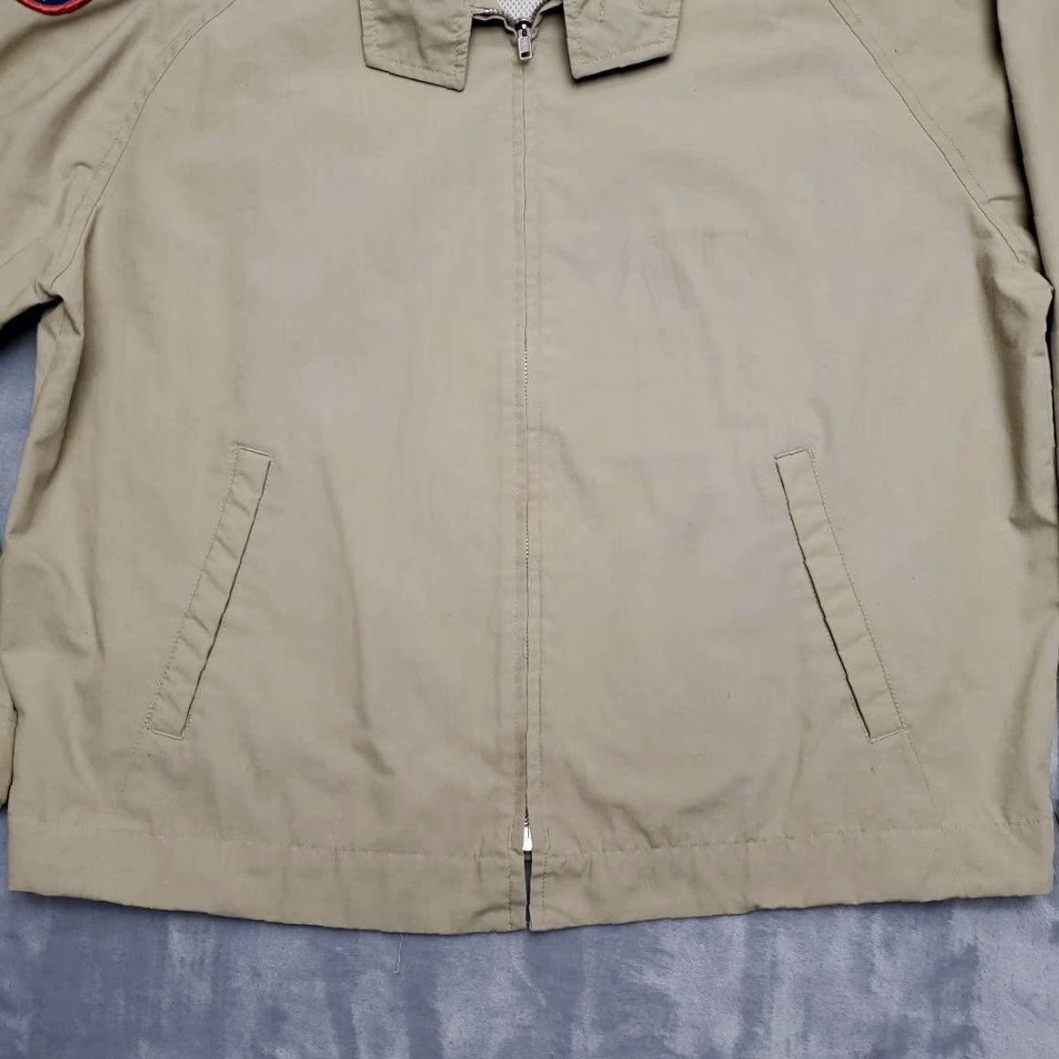 Pistola VINTAGE Remington Bomber Jacket Mens L Khaki Beige Poplin NRA Pistol Outdoor 90s Mens Size US L / EU 52-54 / 3 - 2 Thumbnail