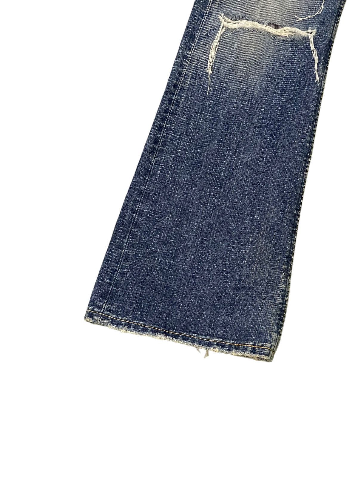 Lee Flare Jeans Lee Japan Slim Faded Distress Boot Cut 7🟦9 Size US 30 / EU 46 - 5 Thumbnail