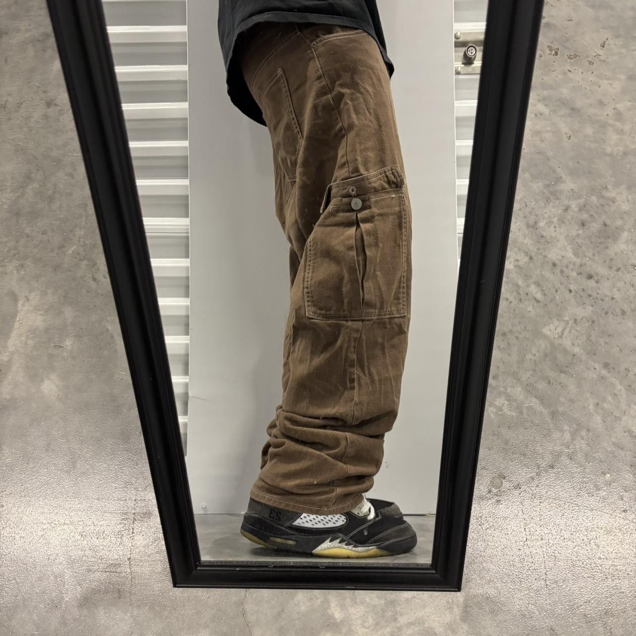 Japanese Brand × Vintage Crazy Vintage Y2K/2000s Brown Streetwear Skater Cargo Pants! Size US 32 / EU 48 - 2 Thumbnail