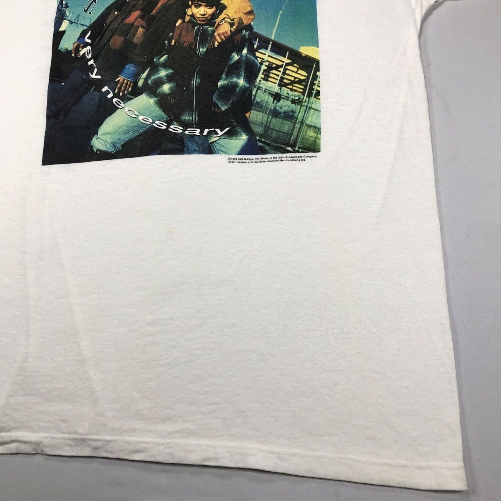 Vintage VINTAGE Salt-N-Pepa Very Necessary Tour Single Stitch T-Shirt 90s RARE XL White Cotton Men Short Sleeve Crew Neck Logo Graphic Print Size US XL / EU 56 / 4 - 5 Thumbnail