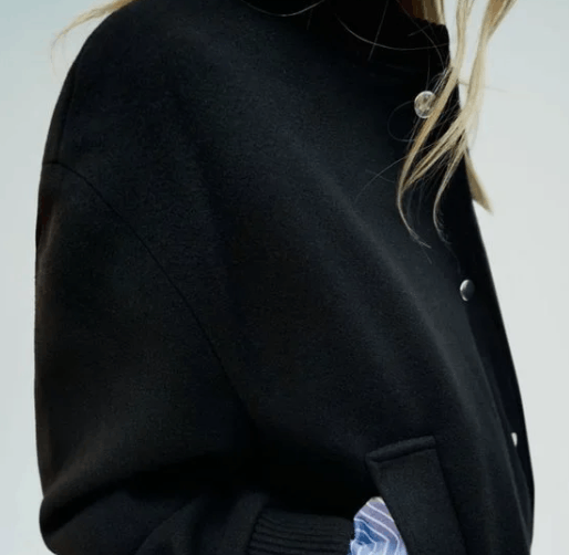Zara Zara Soft Bomber Jacket Black Size XXL / US 16-18 / IT 52-54 - 4 Thumbnail