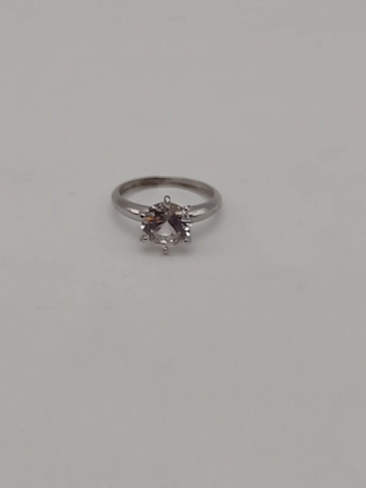 Other Esposito Vintage Sterling Silver Solitaire CZ Ring 925 Size ONE SIZE - 2 Thumbnail