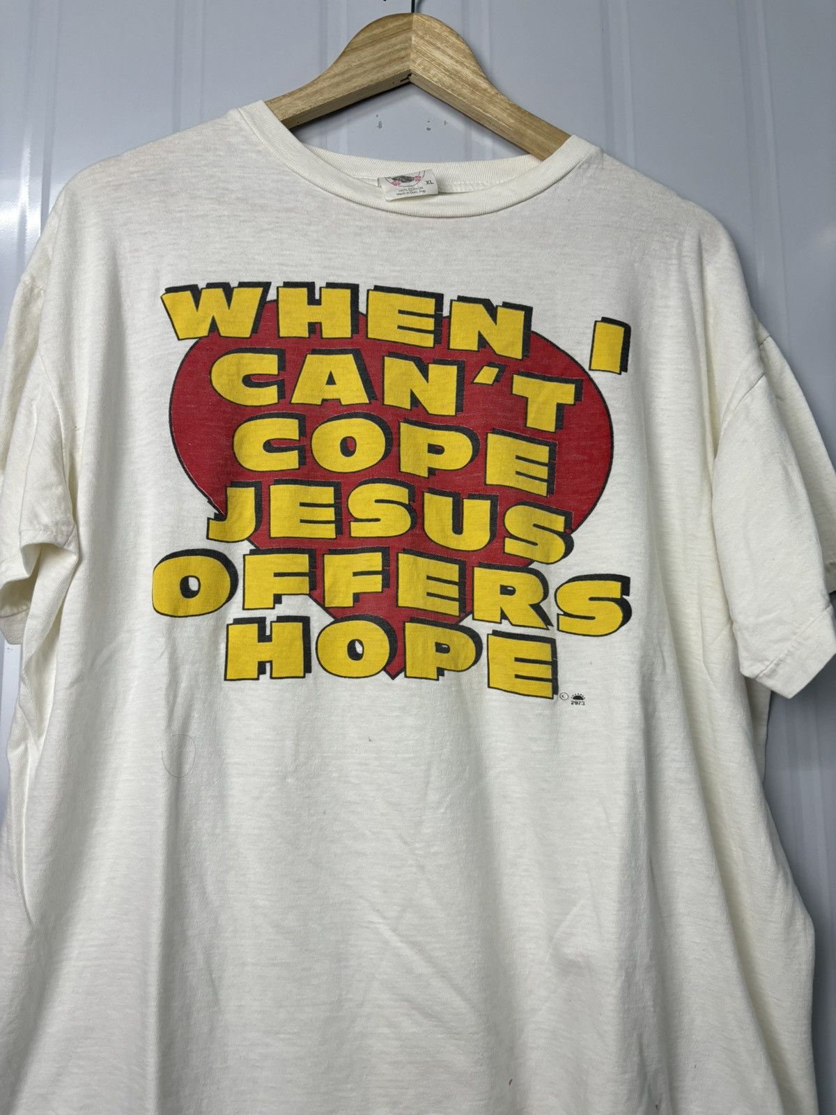Vintage RARE! Vintage 90’s Jesus Art Tee Offers Hope Size US XL / EU 56 / 4 - 3 Thumbnail