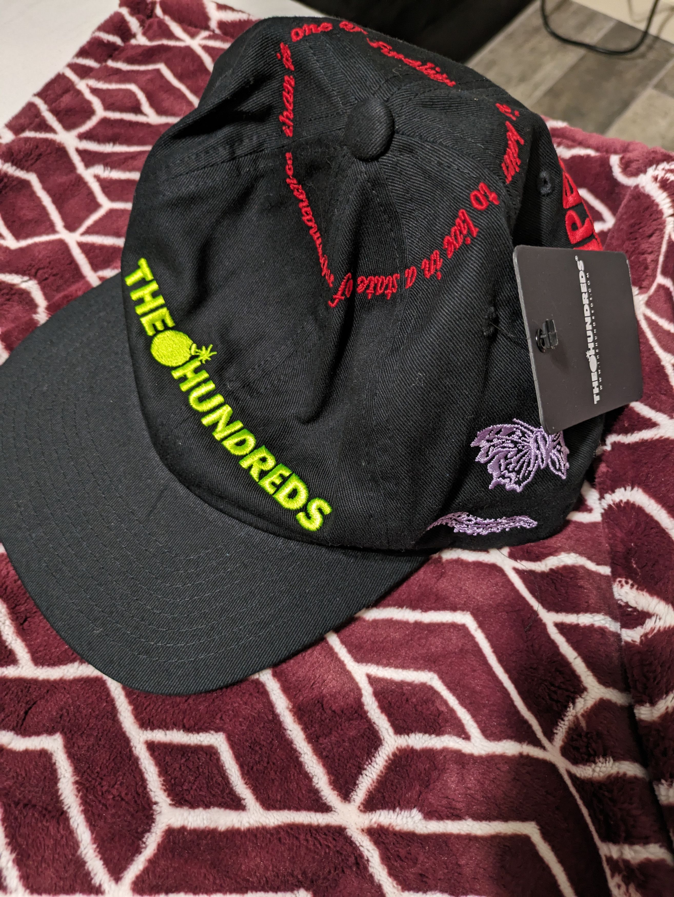 The Hundreds The Hundreds Impermanence Snapback Hat Black Size ONE SIZE - 5 Thumbnail