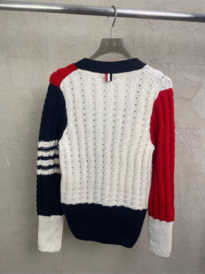 Thom Browne Thom browne Red, white, Tibetan and blue color block four-s Size US XXS / EU 40 - 2 Thumbnail