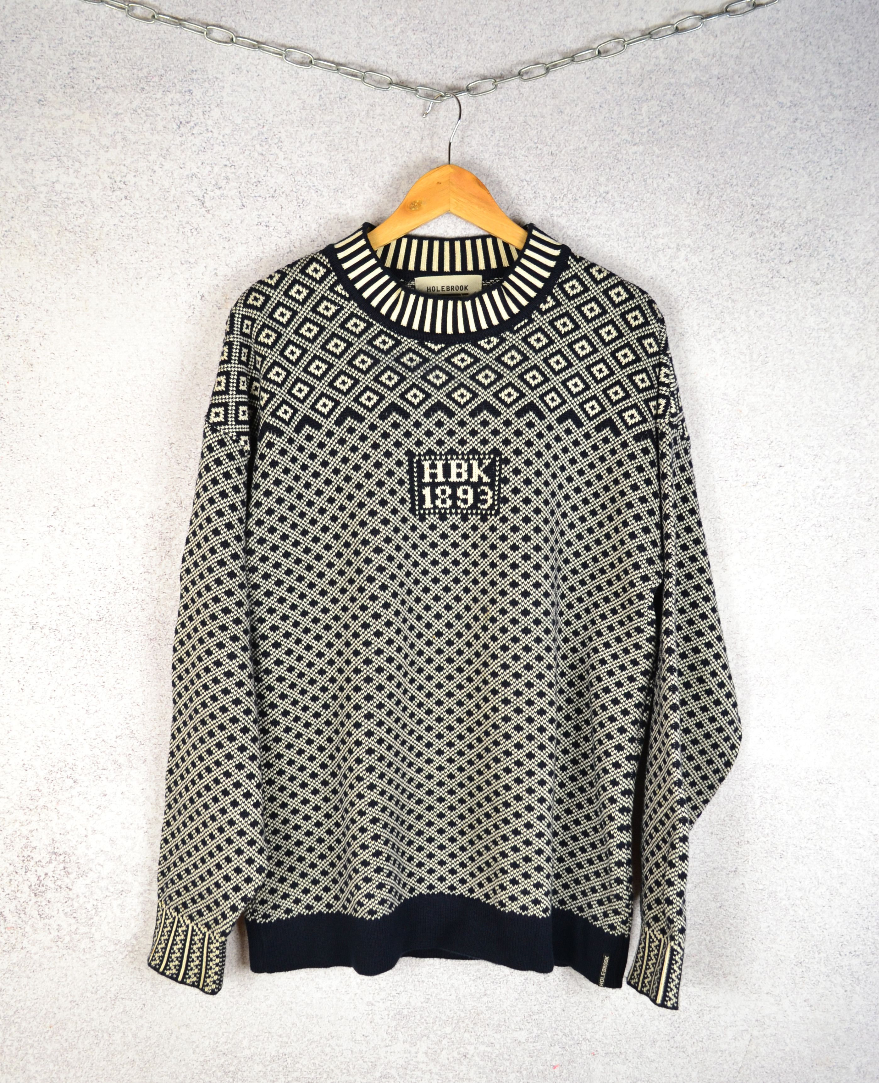 Designer Holebrook Sweden Heavy Cotton Knitted Sweater Size XL Size US XL / EU 56 / 4 - 1 Thumbnail