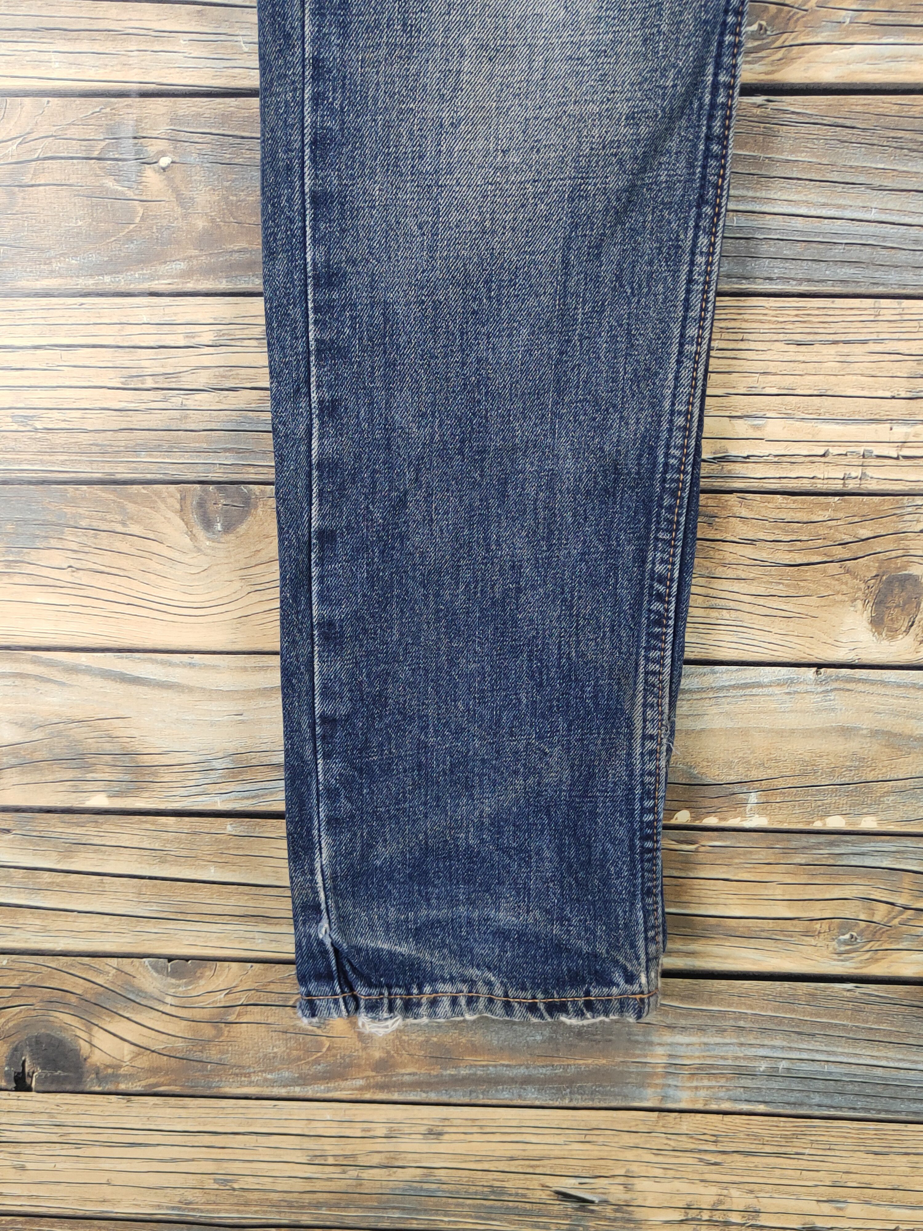 Vintage Old Navy Dark Blue Distressed Ripped denim Jeans #W1567 Size US 29 - 4 Thumbnail