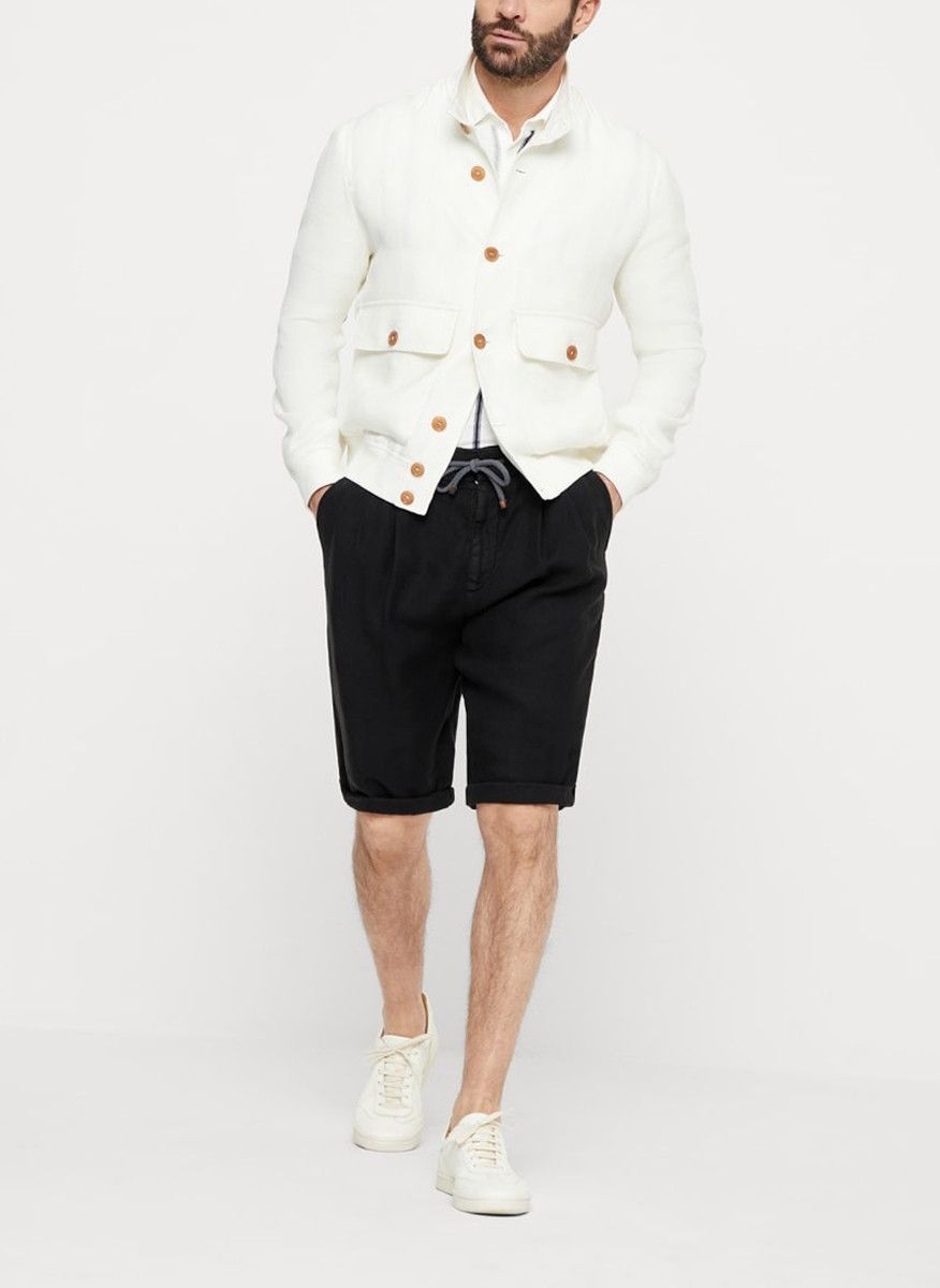 Brunello Cucinelli o1la1rc1a0425 Polo Sweater in White Size US XL / EU 56 / 4 - 5 Thumbnail