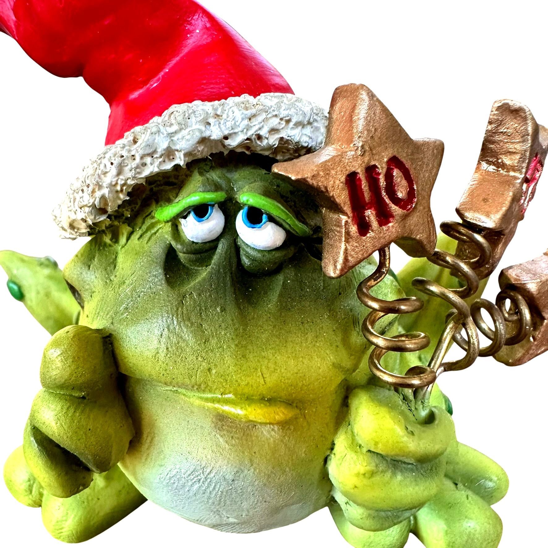 Other Vintage Russ Christmas Douglas Frog Figurine Ho Ho Ho Santa Size ONE SIZE - 4 Thumbnail
