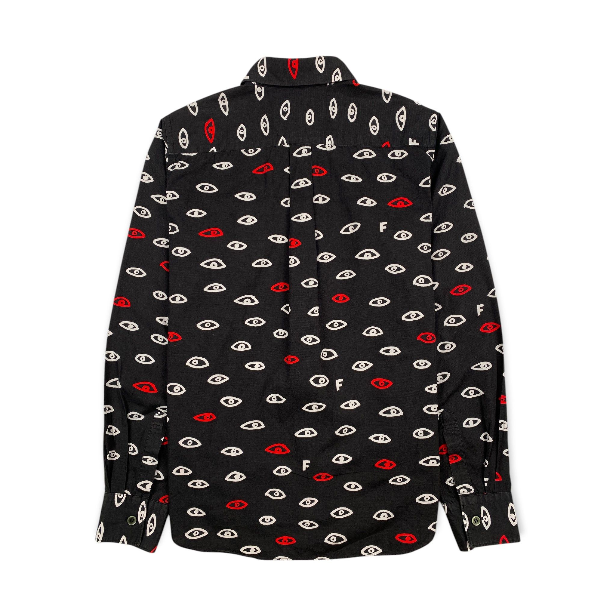 Comme des Garcons Black AD2015 Eyes All-Over Print Flannel Long Sleeves Shirt Size US XS / EU 42 / 0 - 2 Thumbnail