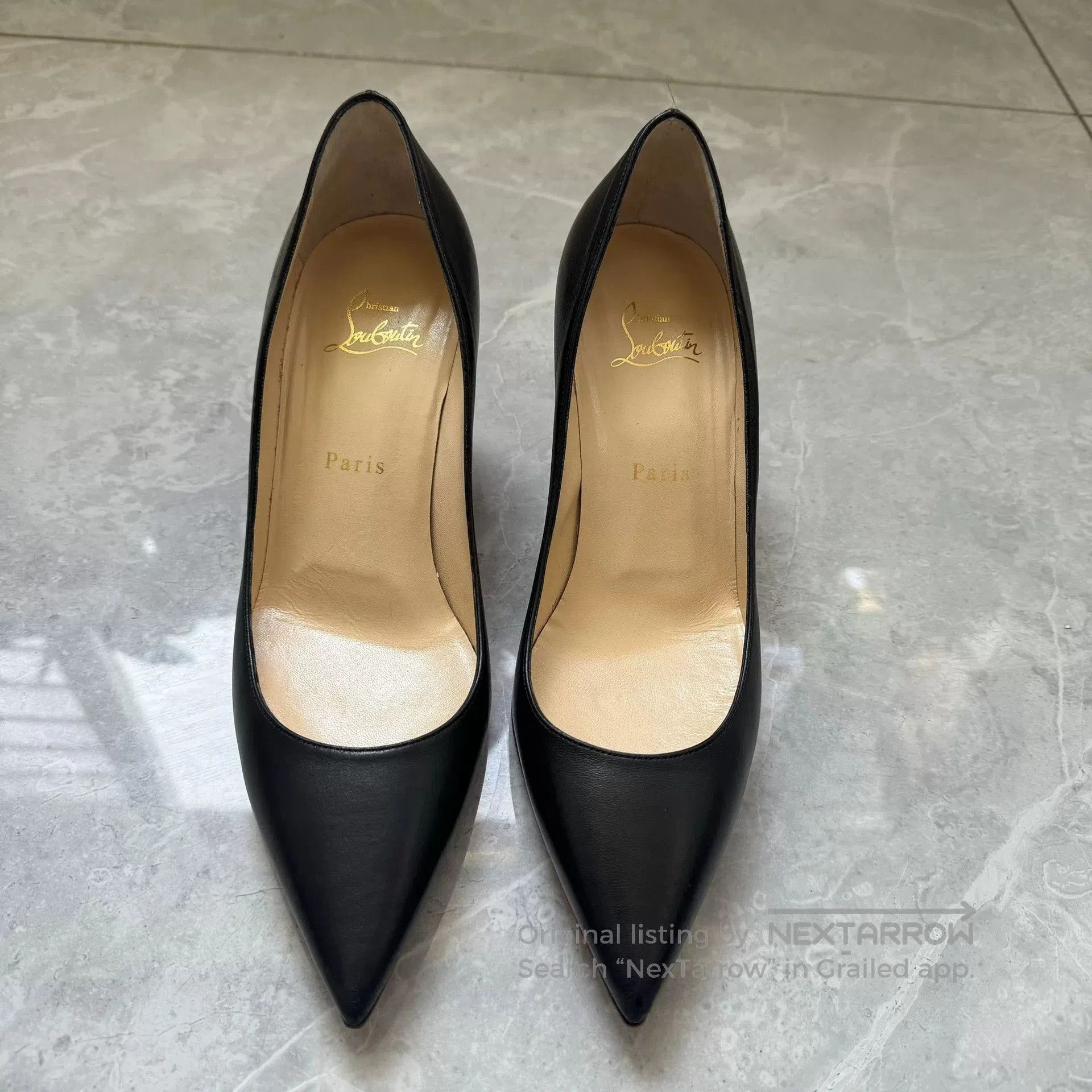 Christian Louboutin Christian Louboutin Black Patent Leather Heels. Size US 7.5 / IT 37.5 - 2 Thumbnail