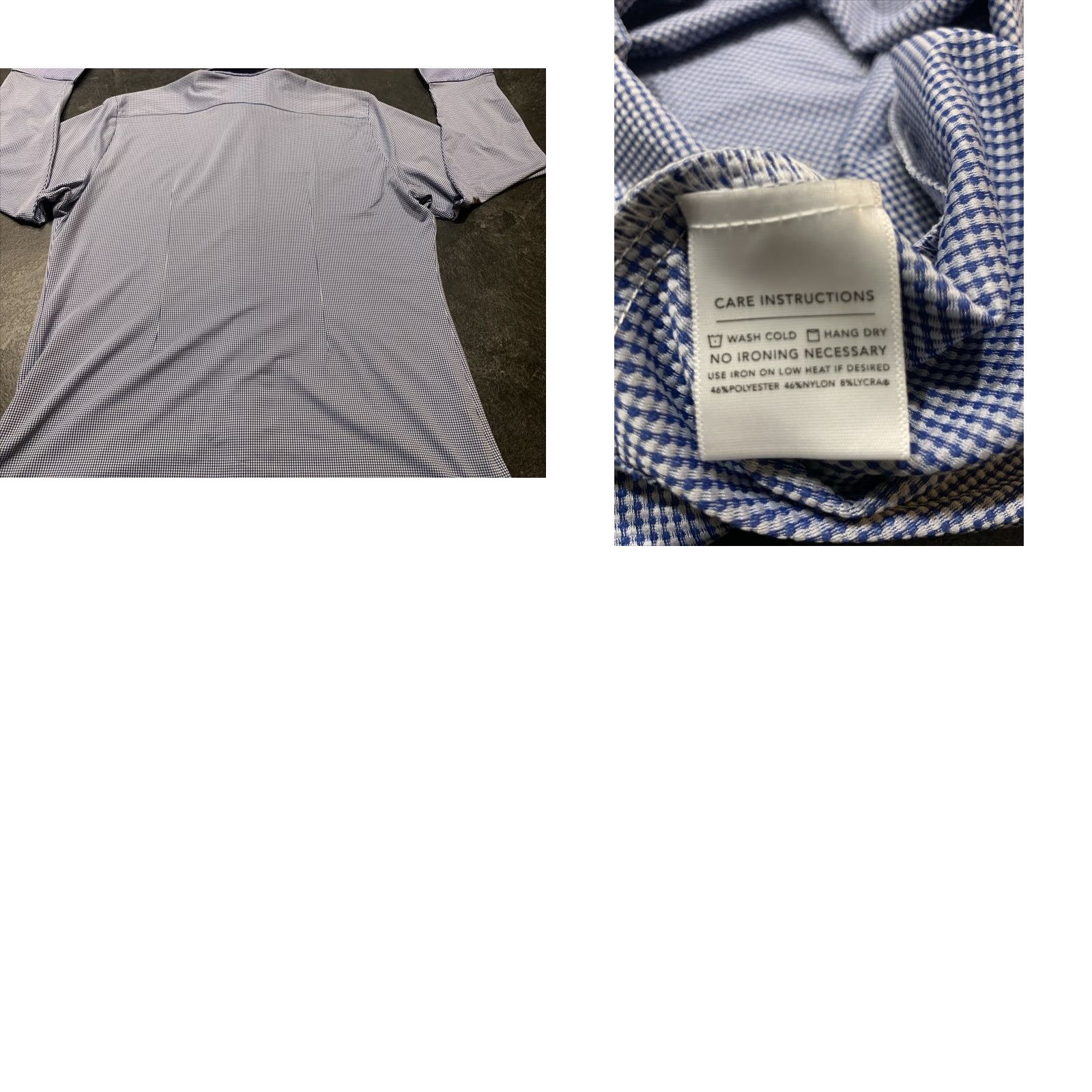 Mizzen+Main Mizzen+Main Shirt Button-Up Spinnaker Long Sleeve Slim Fit Blue White Check 2XL Men Size US XXL / EU 58 / 5 - 9 Thumbnail