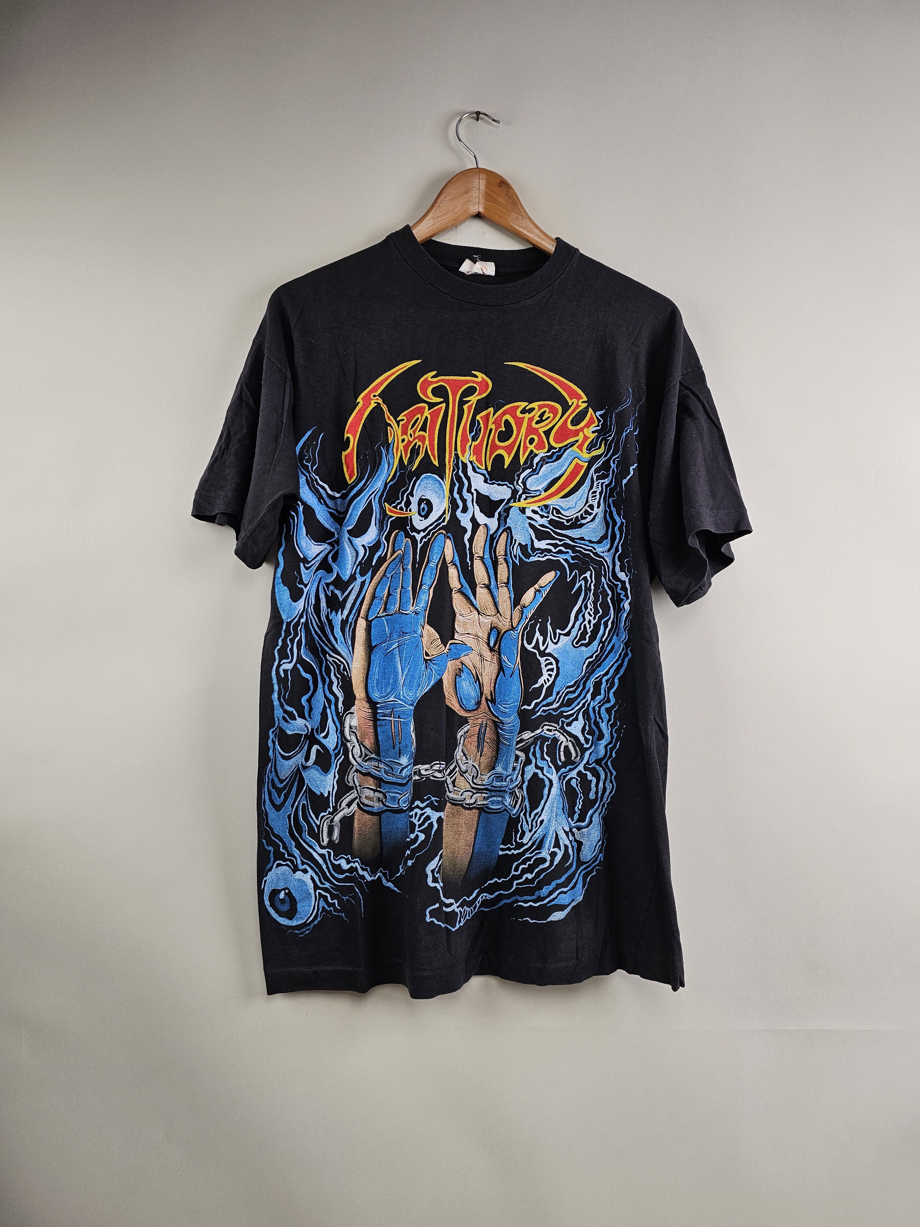 image of Band Tees x Rock Tees 90's Obituary The End Complete L 21.5" 30" in Black, Men's (Size Large)
