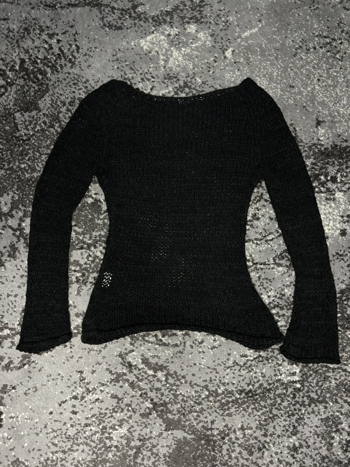 Japanese Brand × Vintage Vintage designer black y2k knit long sleeve Size L / US 10 / IT 46 - 6 Thumbnail