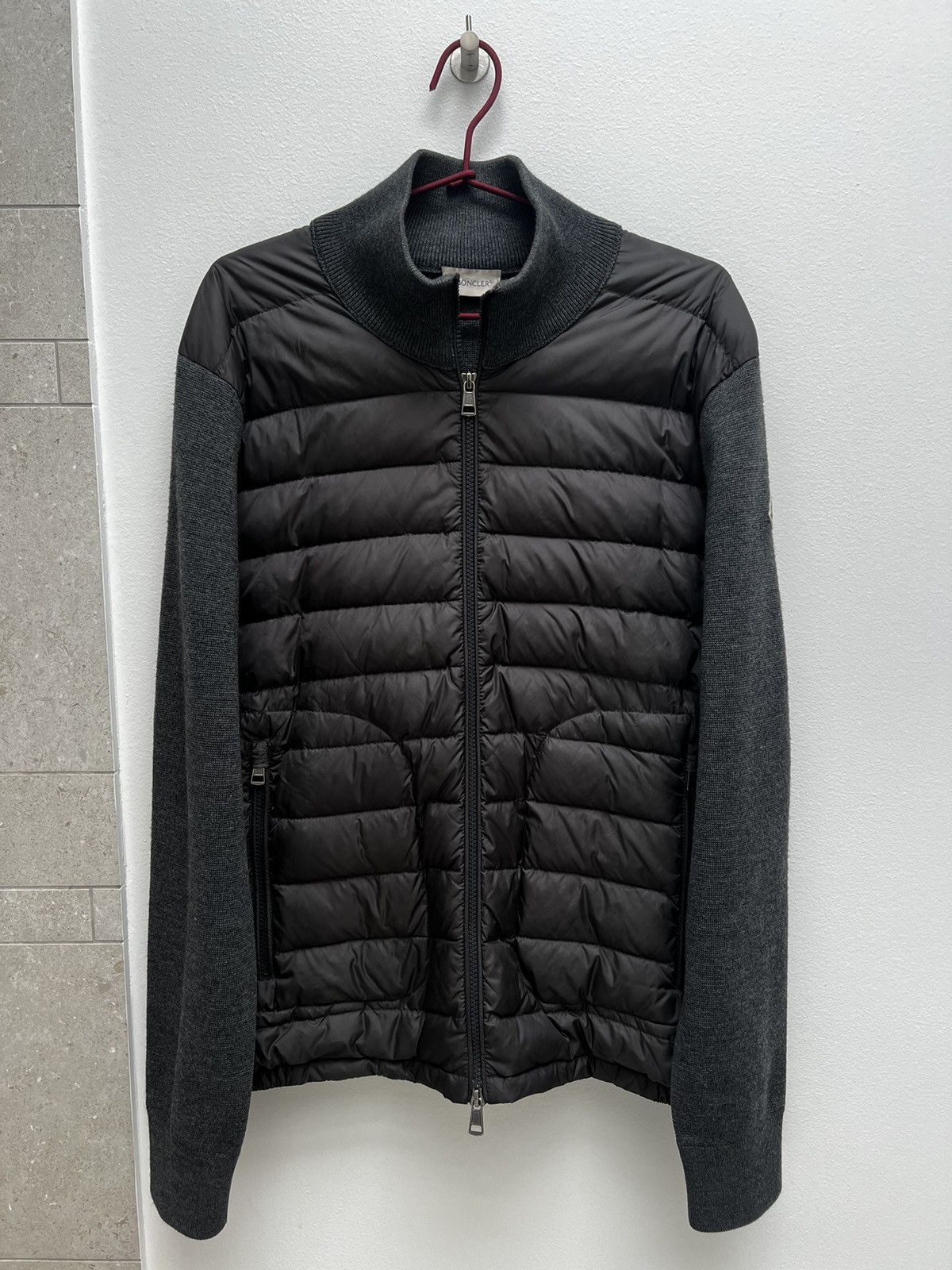 MONCLER MAGLIONE TRICOT CARDIGAN グレー M Moncler Maglione Tricot Cardigan, Jackets - Designer