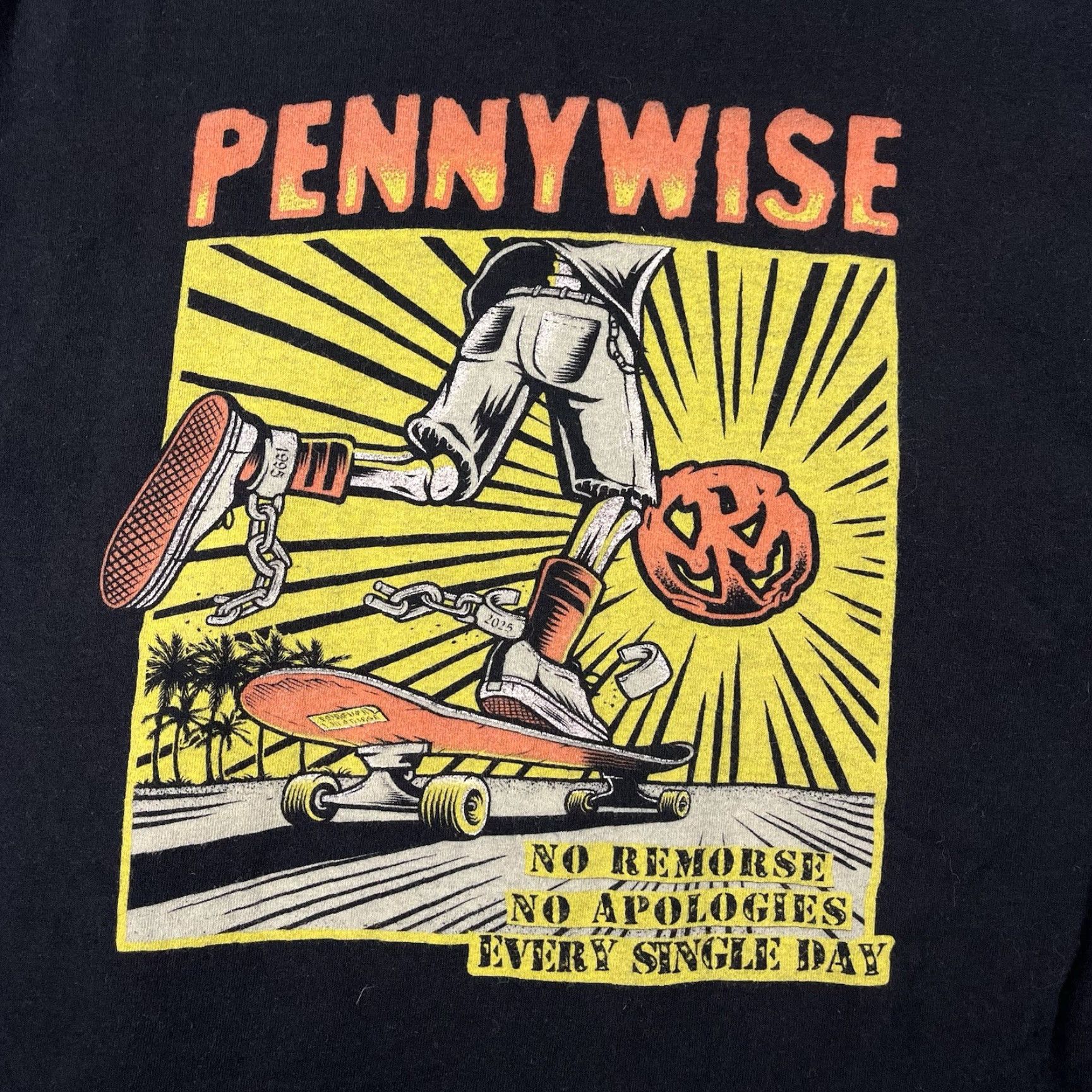 Vintage Pennywise Punk Band 2025 Tour T-Shirt Mens M Skateboard Graphic Black Shirt Size US M / EU 48-50 / 2 - 2 Thumbnail