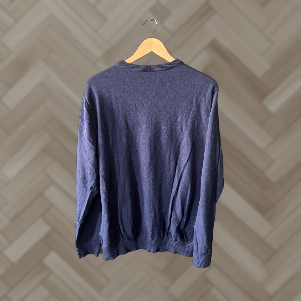 Vintage Hawker Cashmere Cotton V-Neck Sweater Blue Men’s XL Pullover Knit Lightweight Long Sleeve Size US XL / EU 56 / 4 - 1 Thumbnail