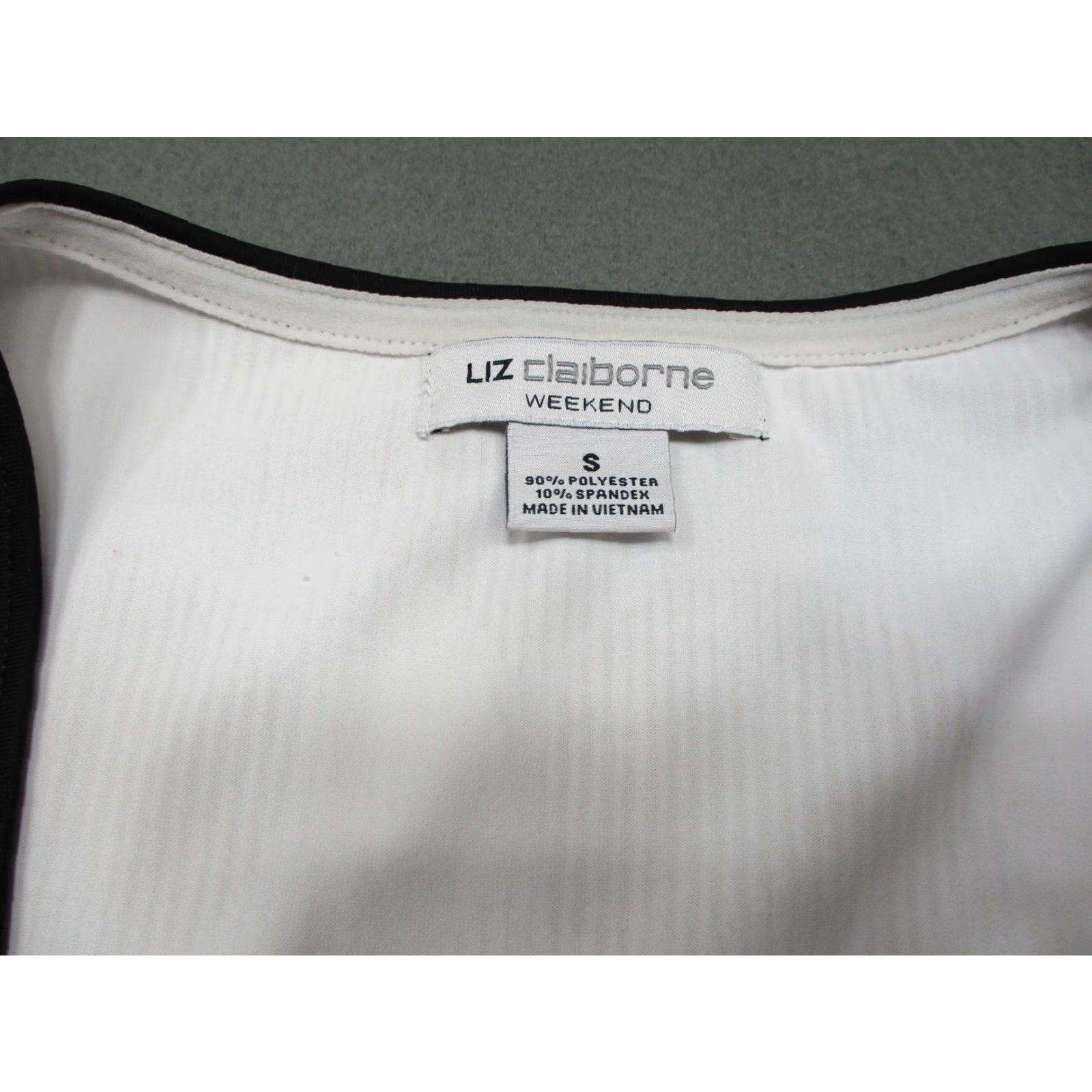 Liz Claiborne Liz Claiborne Weekend Womens Tank Top Sleeveless Small Multicolor Knit Cotton Blend Short Sleeve? Size S / US 4 / IT 40 - 3 Thumbnail