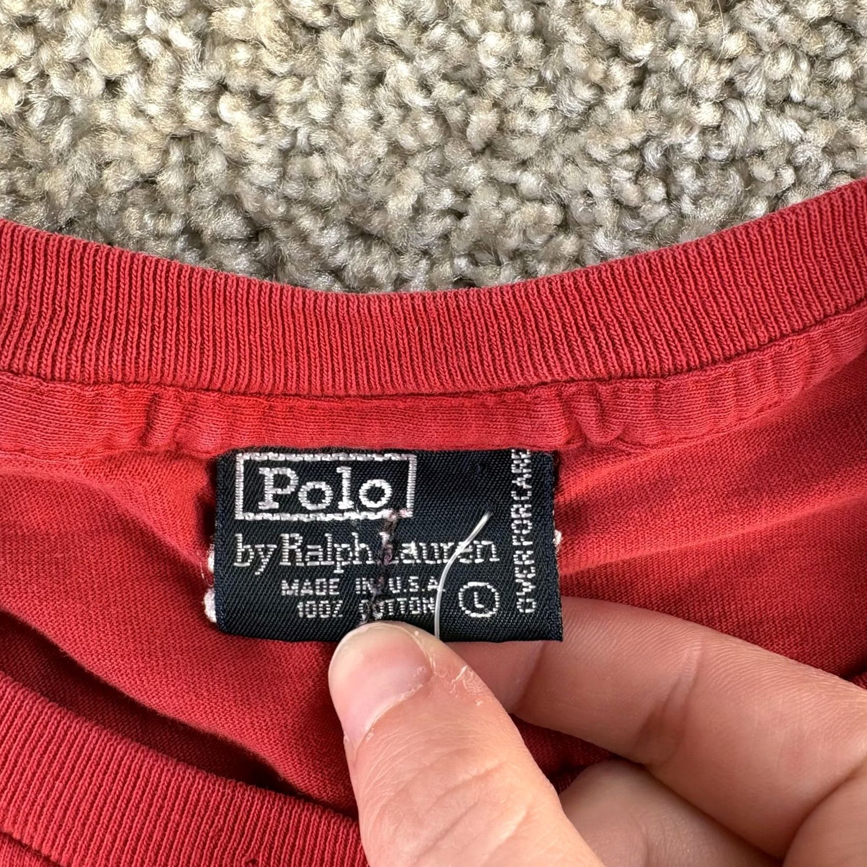 Polo Ralph Lauren Polo Ralph Lauren Shirt Mens Large Red Pocket Pony Logo Tee T-Shirt Made In USA Size US L / EU 52-54 / 3 - 4 Thumbnail