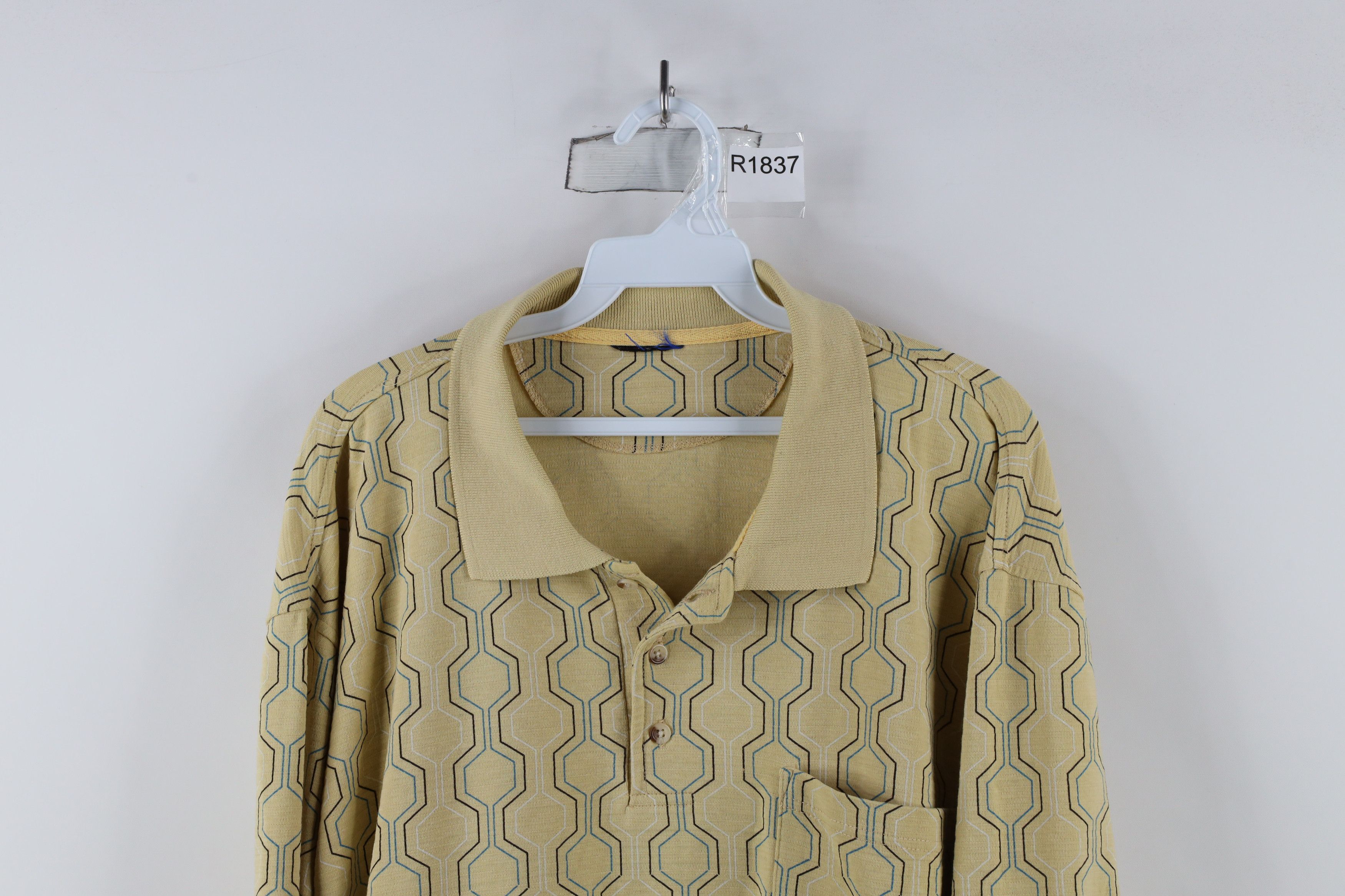 Vintage Vintage 90s Streetwear Collared Long Sleeve Pullover Polo Size US XXL / EU 58 / 5 - 2 Thumbnail
