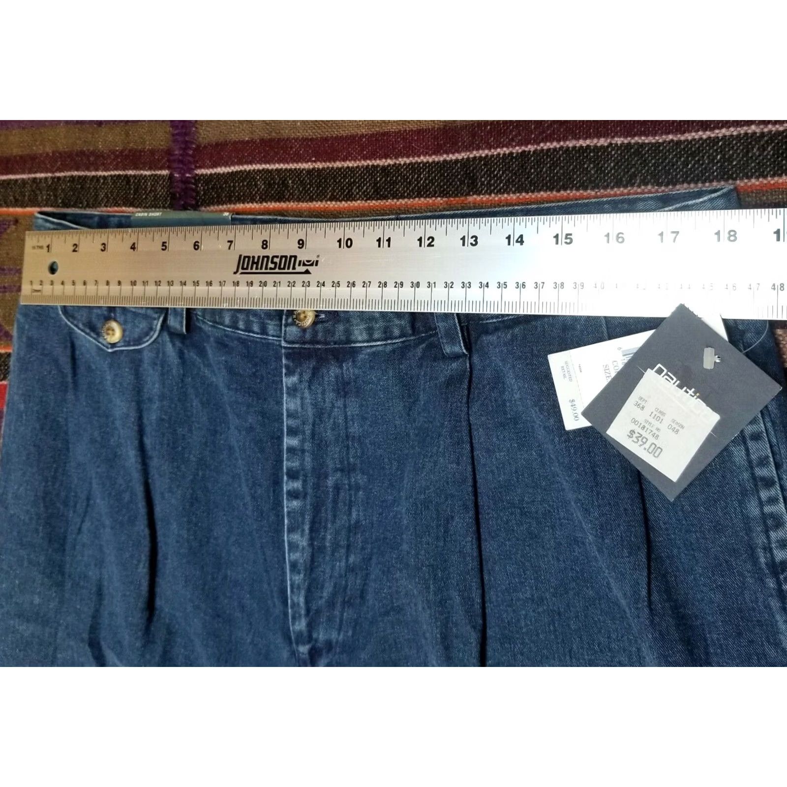 Nautica Nautica Jeans Shorts Cabin Pleated Front Blue 38 Regular Adults Women Cotton Denim Casual Shorts Size 26" / US 2 / IT 38 - 4 Thumbnail