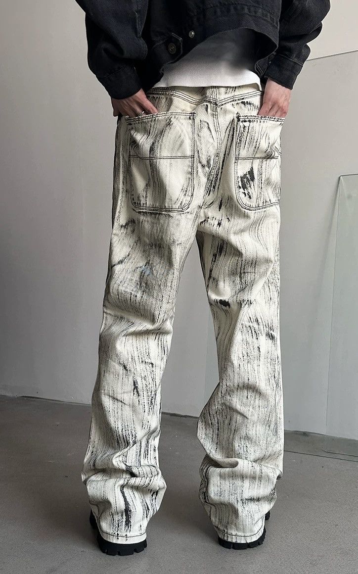 Japanese Brand × Vintage Avant garde fashion painted jeans pants Size US 34 / EU 50 - 4 Thumbnail