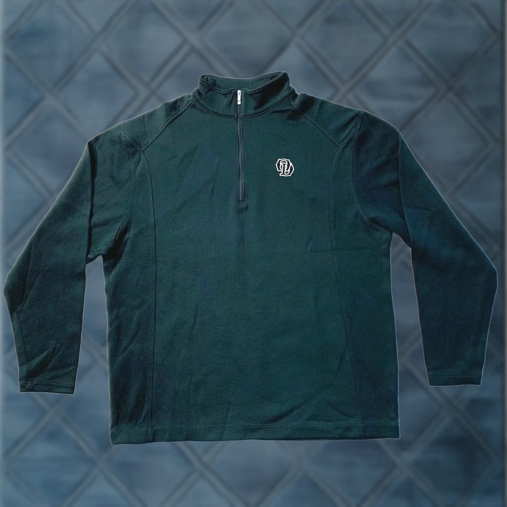 Nike Nike Golf 1/2 Zip Pullover Sweatshirt Dark Green XL Mens Sweatshirt Breathable Cotton Blend Zipper Swoosh Logo NWOT Golf Athleisure All Seasons Size US XL / EU 56 / 4 - 1 Thumbnail