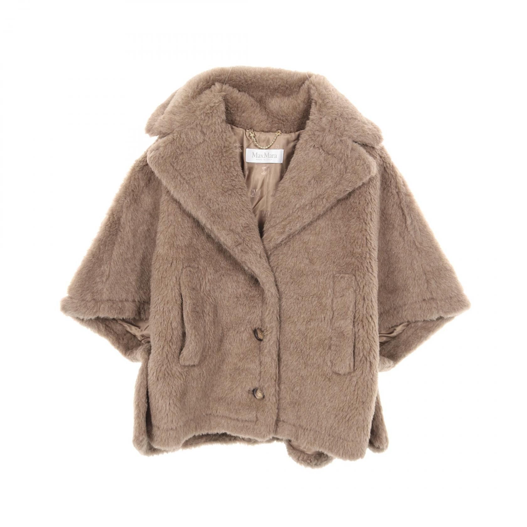 Max Mara Max Mara Max Mara Teddy Bear Wool Silk Alpaca Cape Textile Outerwear DUTY FREE for USA Size ONE SIZE - 1 Thumbnail