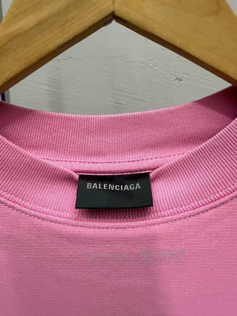 Balenciaga Balenciaga Pink Full Print Logo Sweater Size US S / EU 44-46 / 1 - 5 Thumbnail