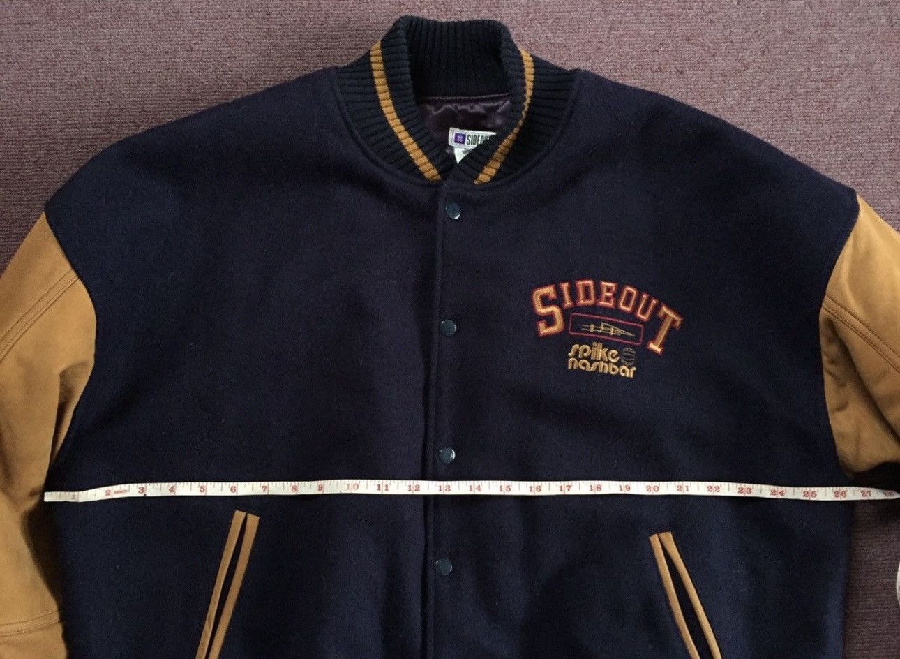 Sideout Varisty Jacket vintage wool/leather size XL Size US XL / EU 56 / 4 - 4 Thumbnail