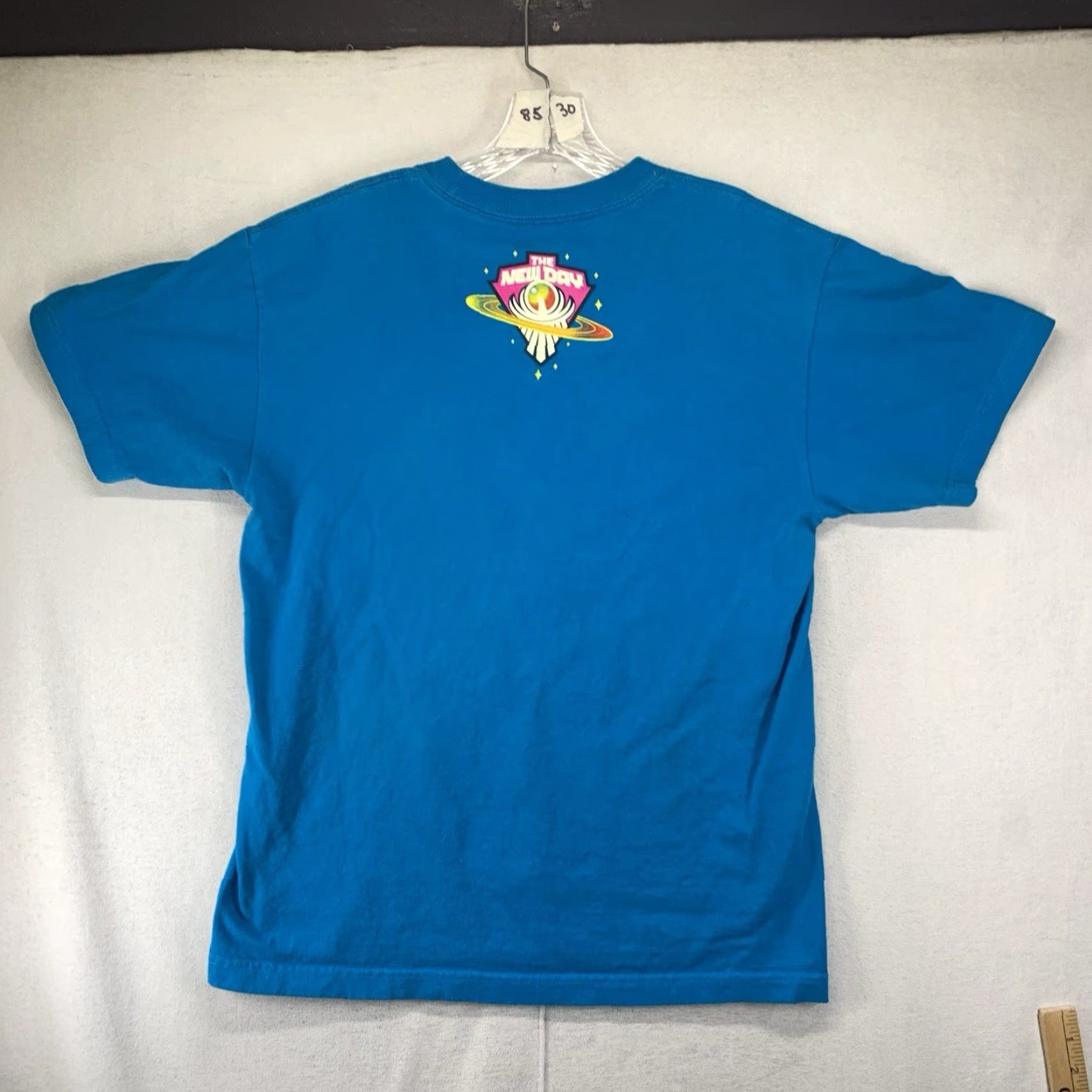 Vintage WWE The New Day Kofi Kingston T-Shirt Medium Blue Unicorn Graphic Wrestling Unisex Adults Size US M / EU 48-50 / 2 - 2 Thumbnail